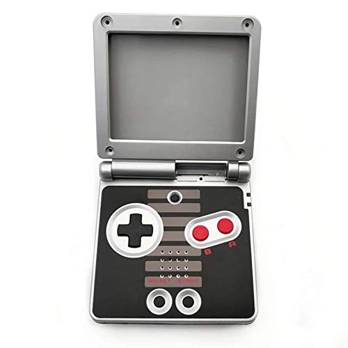 RGRS Replacement NES Edition Full Housing Shell Case Repair Kit with Lens & Screwdriver for Nintendo Gameboy Advance SP GBA SP Console - Perfect for DIY Repairs, Modding, and Restoring Vintage Gaming Systems