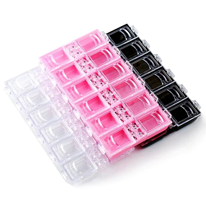 12 Grid Empty Nail Art Storage Tray - Organize Polish, Gems & Tools | Perfect for Salon, Home & Travel Nail Care