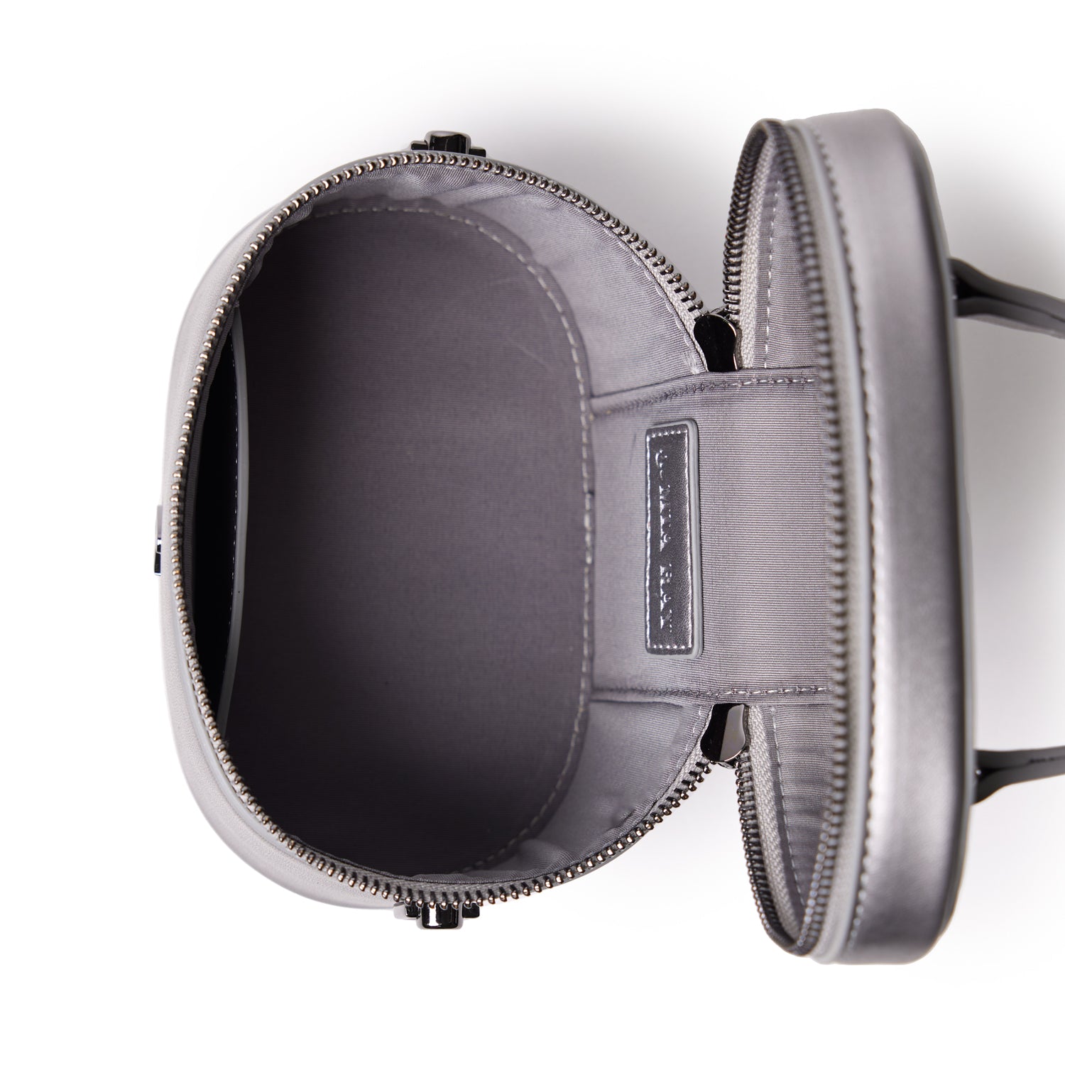 Mini Smooth Gunmetal Vanity Bag Platinum - Elegant Clutch for Evening Parties, Weddings & Special Occasions