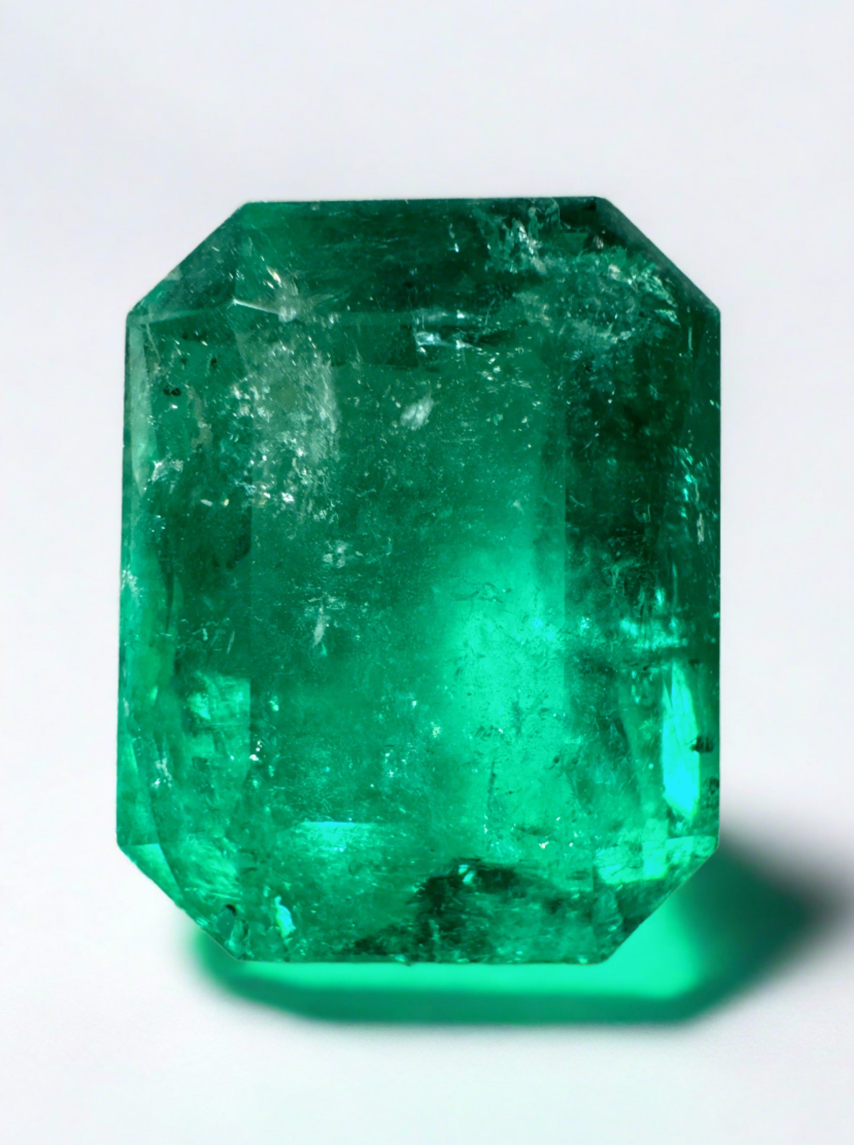 11.52 Carat GIA Certified Natural Colombian Emerald - 15.5x12mm Emerald Cut Loose Gemstone for Jewelry Making & Engagement Rings