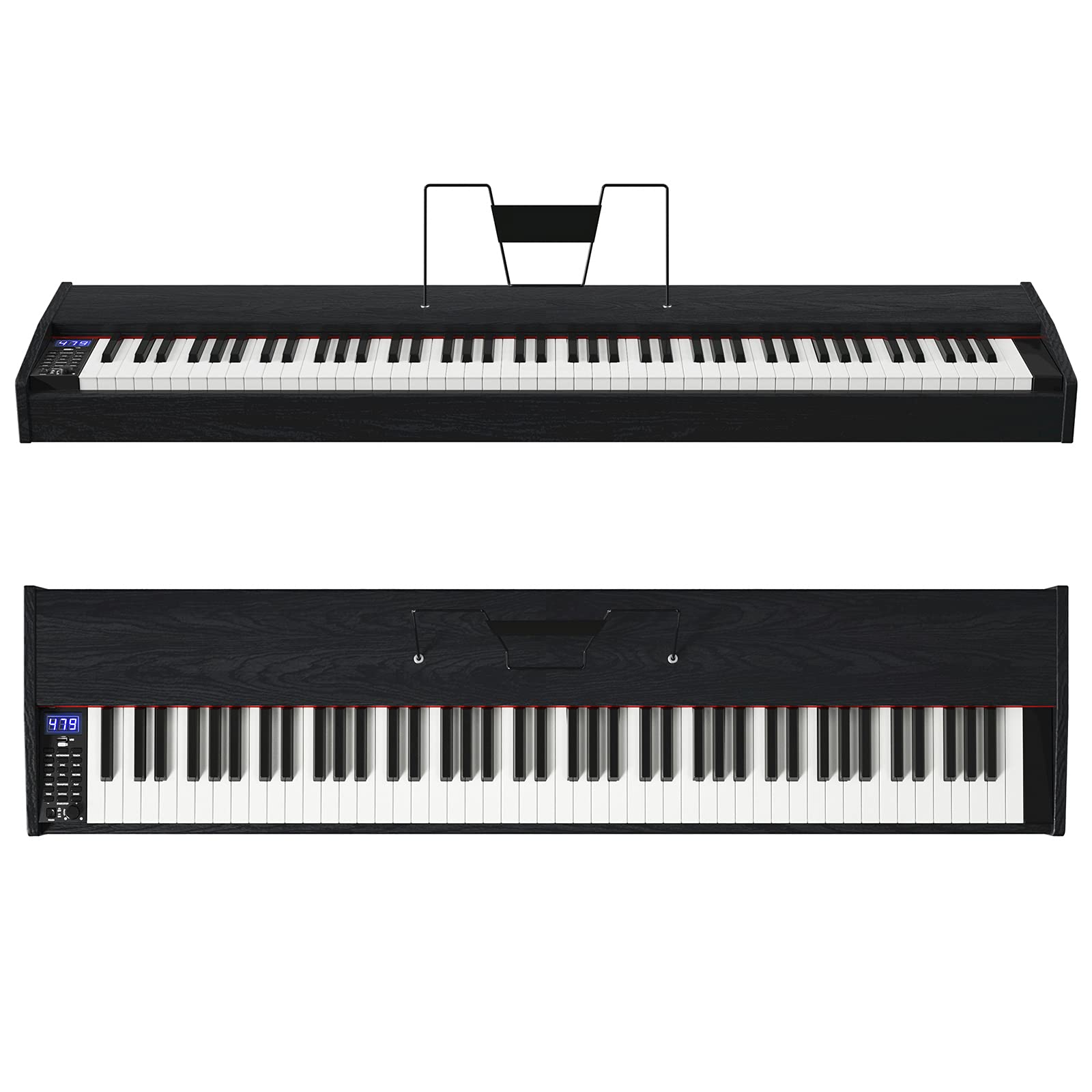 Costzon 88-Key Weighted Digital Piano Keyboard with Hammer Action - Full Size Portable MIDI Controller with Sustain Pedal, Built-in Speakers, Headphone Jack & Power Supply - Perfect for Beginners & Adults (Black) - Ideal for Home Practice, Music Studio & Live Performances