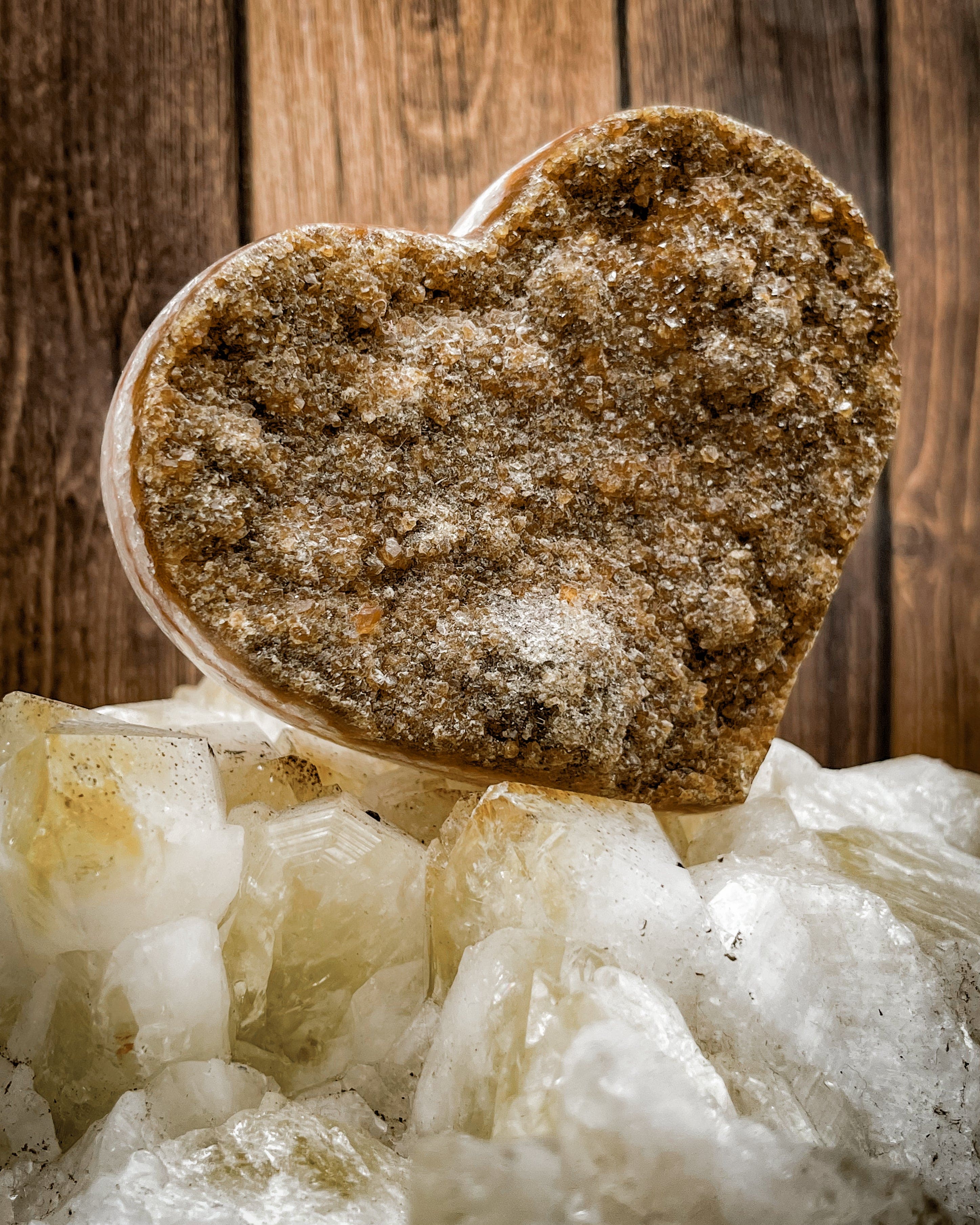 Natural Citrine Heart Cluster Pendant Necklace - Healing Crystal Jewelry for Love & Positivity | Perfect for Gifts, Meditation & Energy Balancing