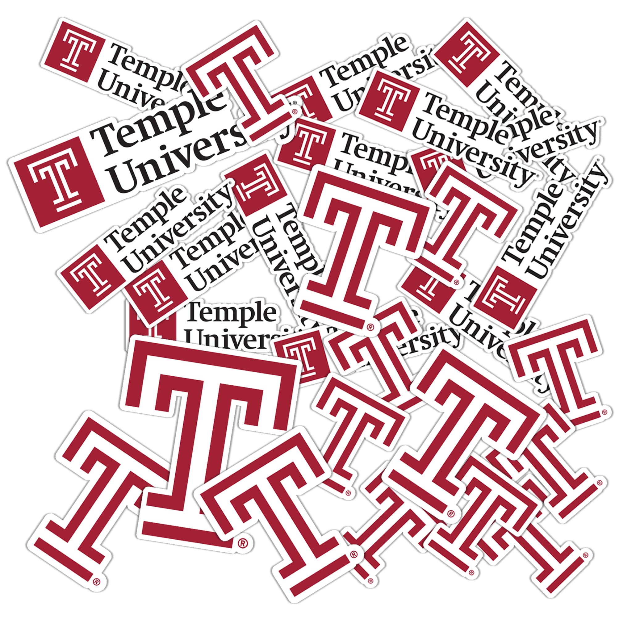 TU Owls Vinyl Decals - Desert Cactus Temple University Stickers for Laptop, Water Bottle, Car & Scrapbook (13.43x10.98 Inch Sheet) - Perfect for School Spirit, College Dorm Decor & Fan Gifts