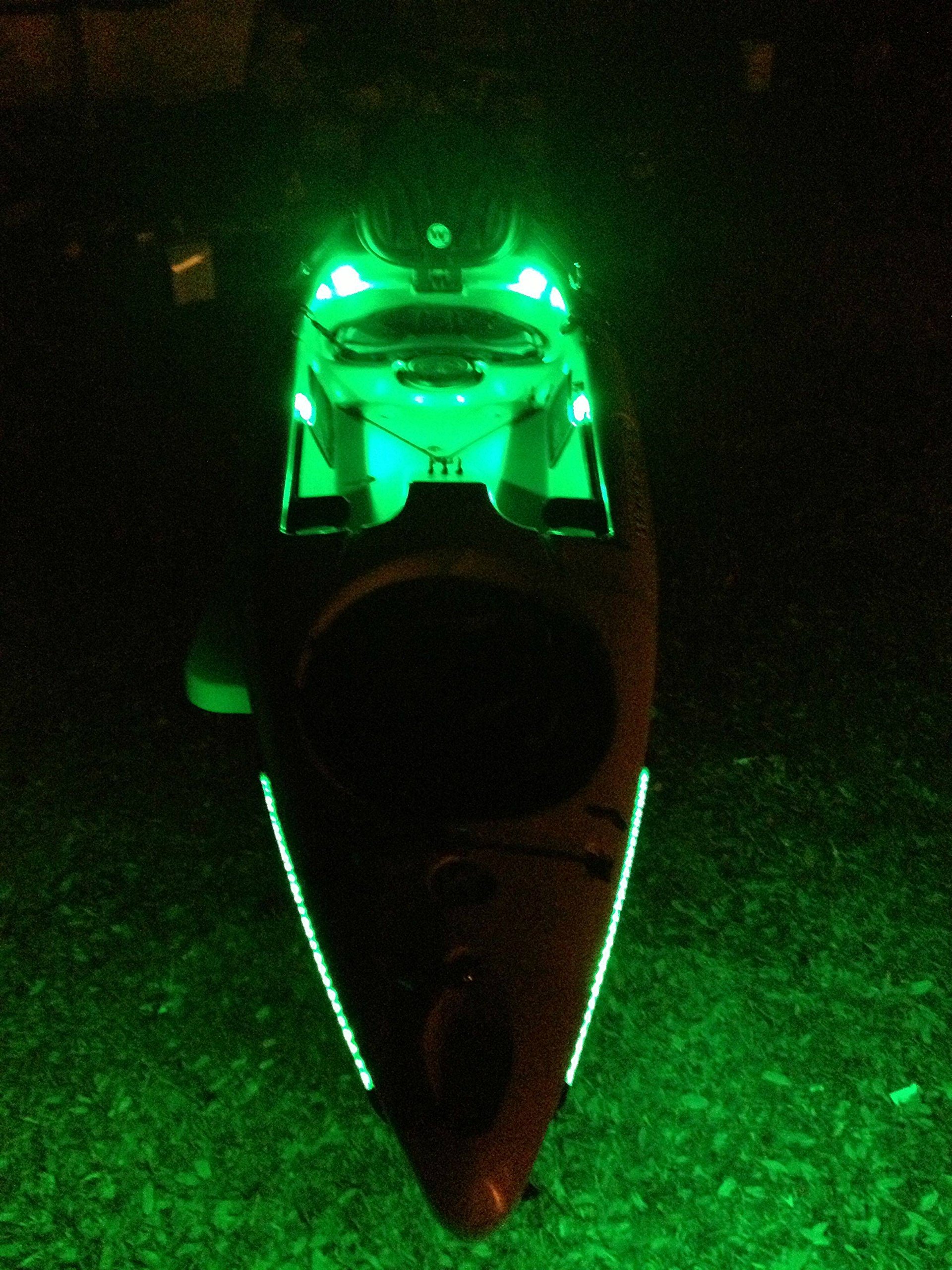 Vorocon Green LED Kayak Fishing Lights - Waterproof & Bright for Night Fishing | Perfect for Kayak, Canoe, and Boat Fishing Adventures