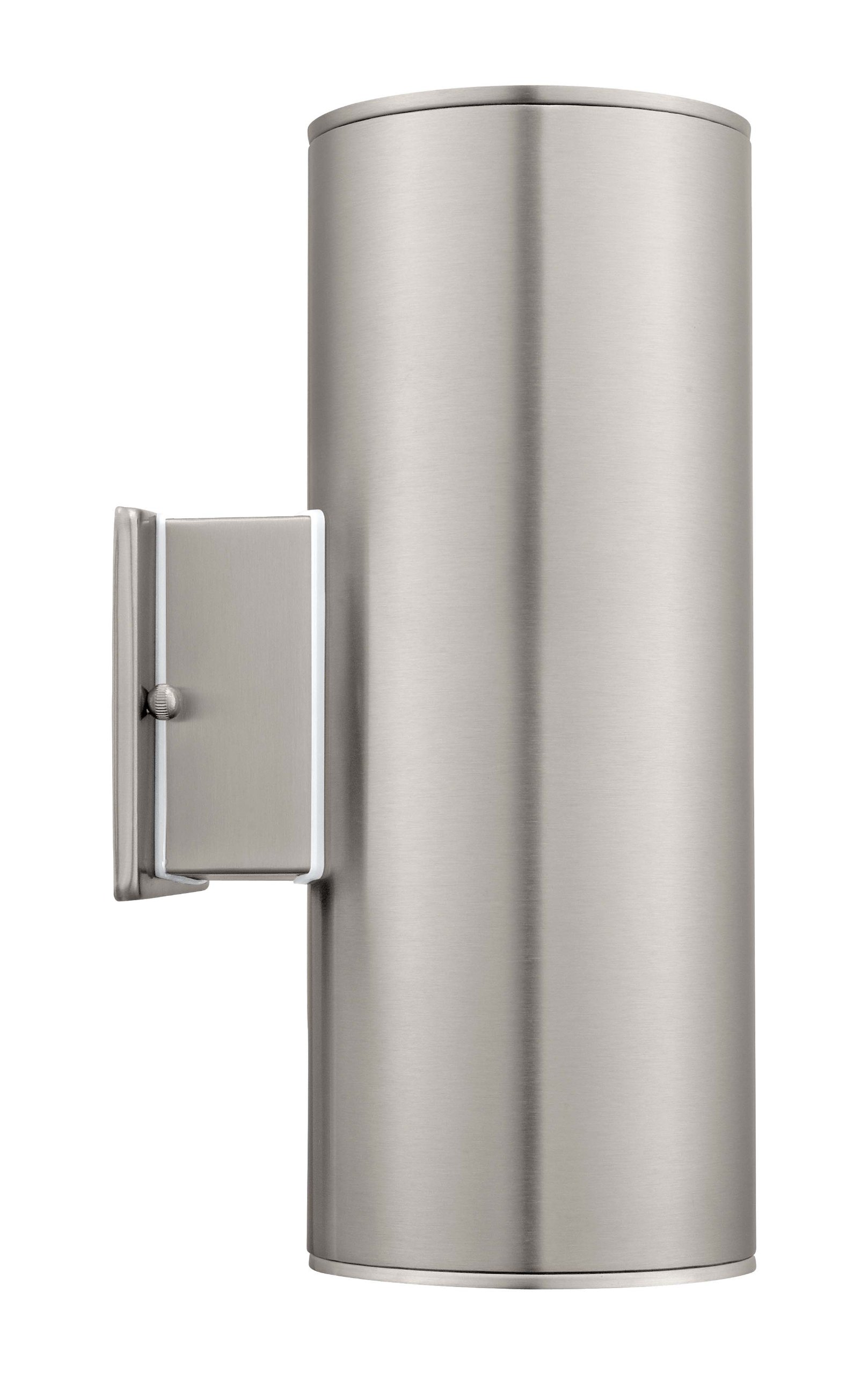 EGLO Ascoli 2-Light Outdoor Wall Sconce - Waterproof & Rust-Resistant Porch Light for Garage, Front Yard, Patio - Silver Finish, 13 Inch - Perfect for Entryway Lighting, Garden Decor & Exterior Home Illumination