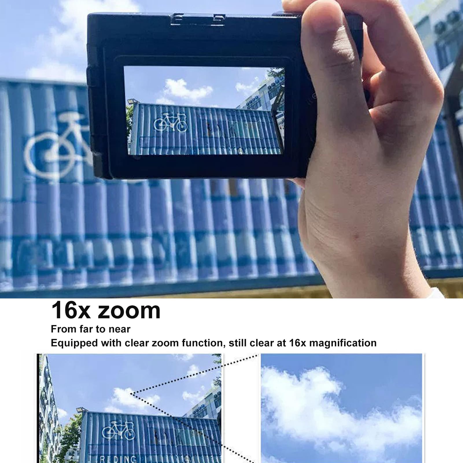 4K Digital Camera 48MP Vlogging Camera with 3in 180° Flip Screen & 16X Zoom | Compact YouTube Camera with Auto Focus | Connect to PC/TV/Projector | Perfect for Travel, Blogging & Home Video Recording