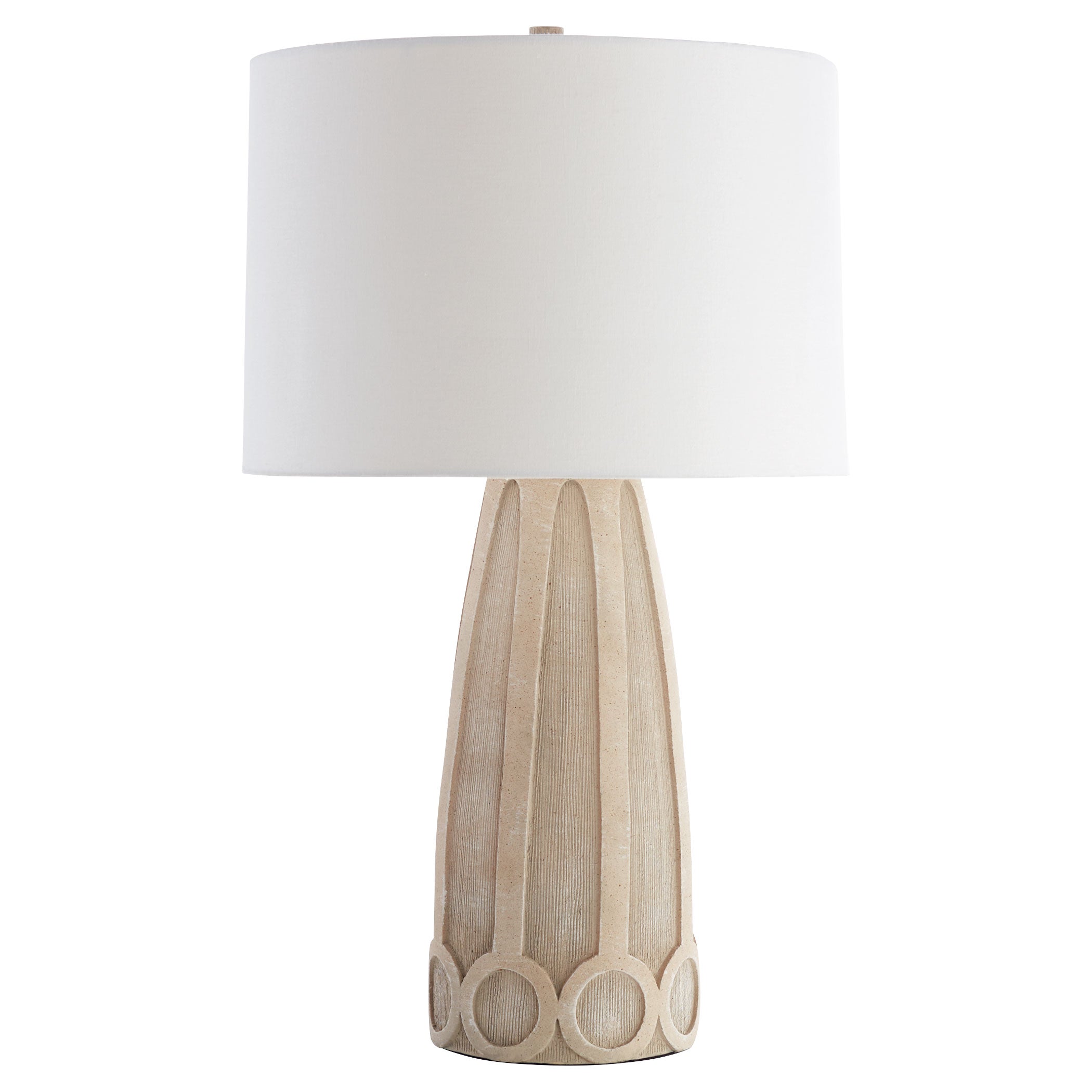Cyan Design 11635 Camden Beige Table Lamp - Vintage Style Bedside Lighting for Living Room, Bedroom & Office Decor