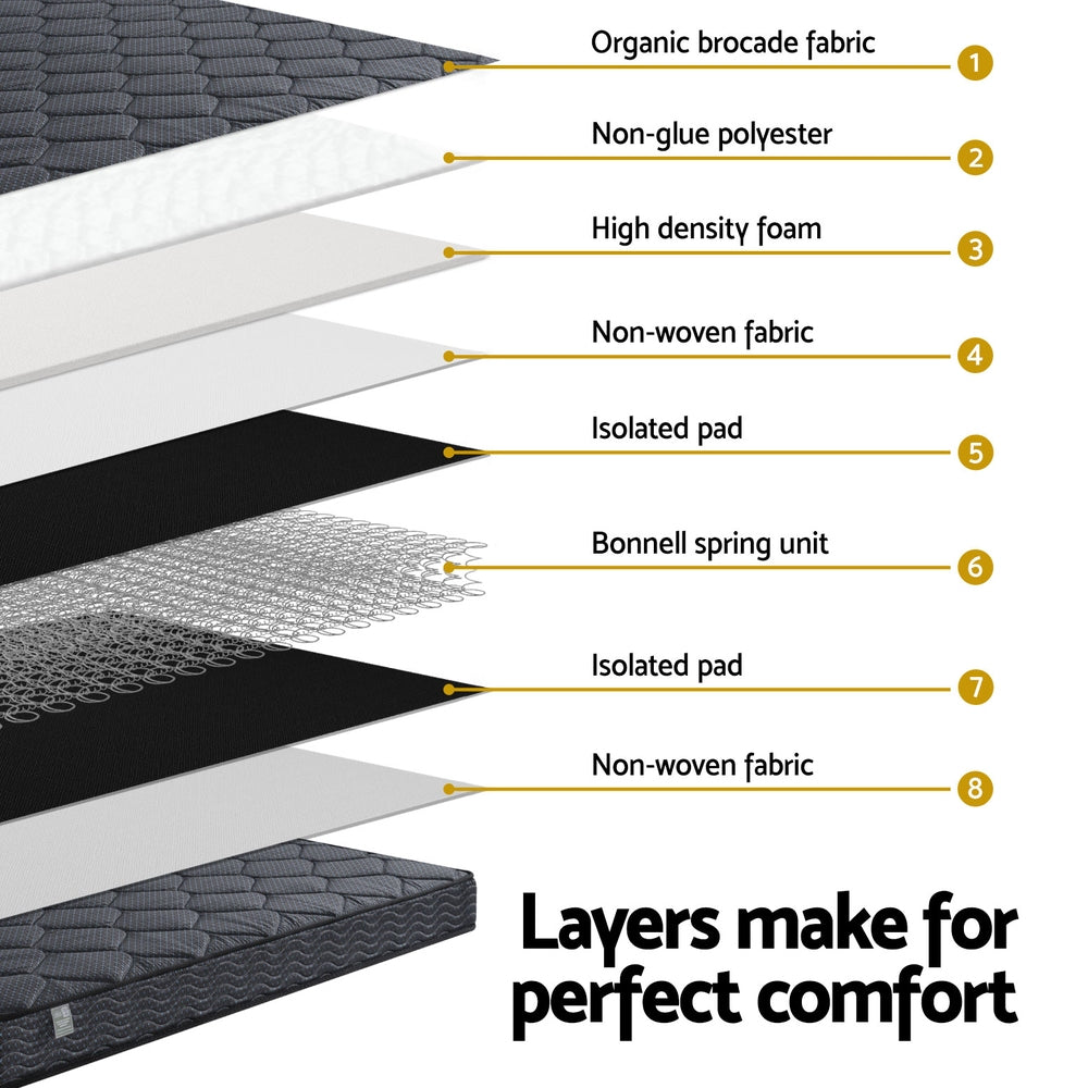 16cm Giselle Bonnell Spring Mattress - King Single Size for Ultimate Comfort | Perfect for Bedrooms, Guest Rooms & Dormitories