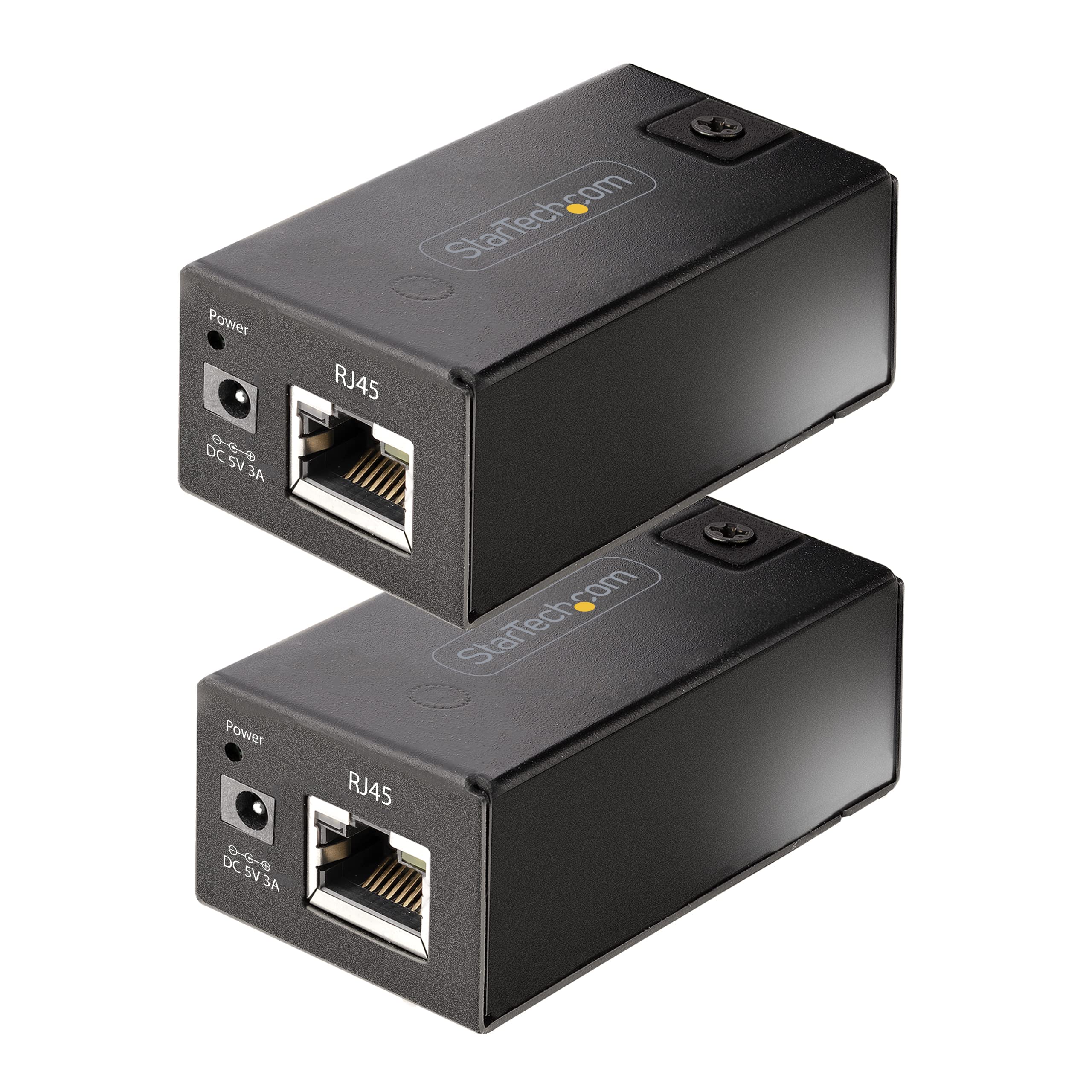 StarTech.com USB 2.0 Extender Over Cat5e/Cat6 Ethernet Cable - 492ft USB to RJ45 Converter with 480Mbps Speed (C15012-USB-EXTENDER) - Black - Ideal for Office, Home & Industrial Long-Distance USB Device Connections