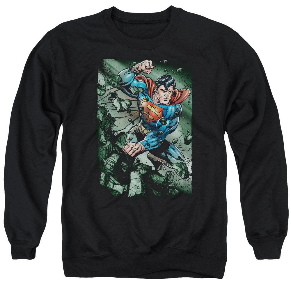 Superman Indestructible Unisex Crewneck Sweatshirt for Adults - Comfortable Casual Wear for Men & Women - Perfect for Cosplay, Comic Con & Everyday Fashion