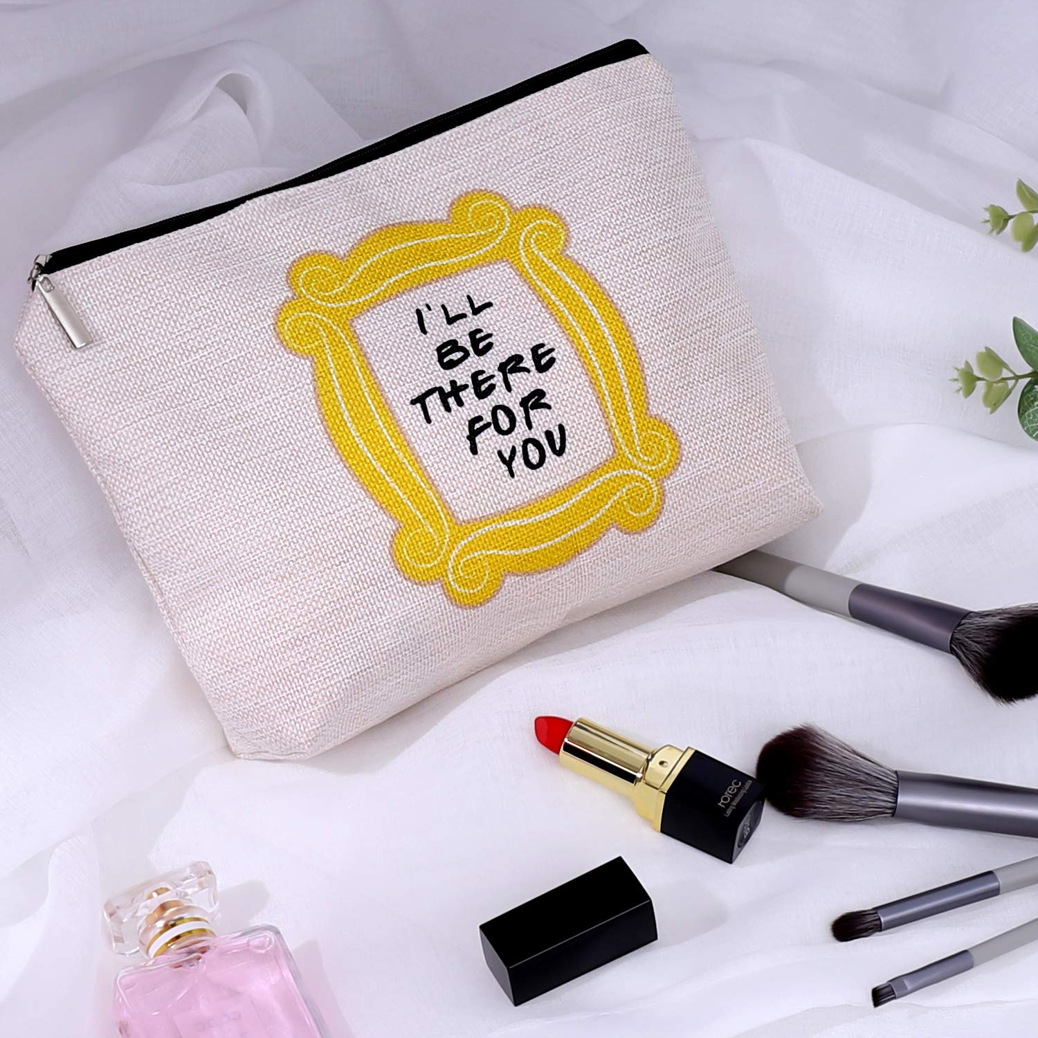 Friends TV Show Makeup Bag - Waterproof Travel Cosmetic Toiletry Bag with Yellow Peephole Frame - Perfect Gift for Friends Fans | Great for Travel, Gym & Daily Organization