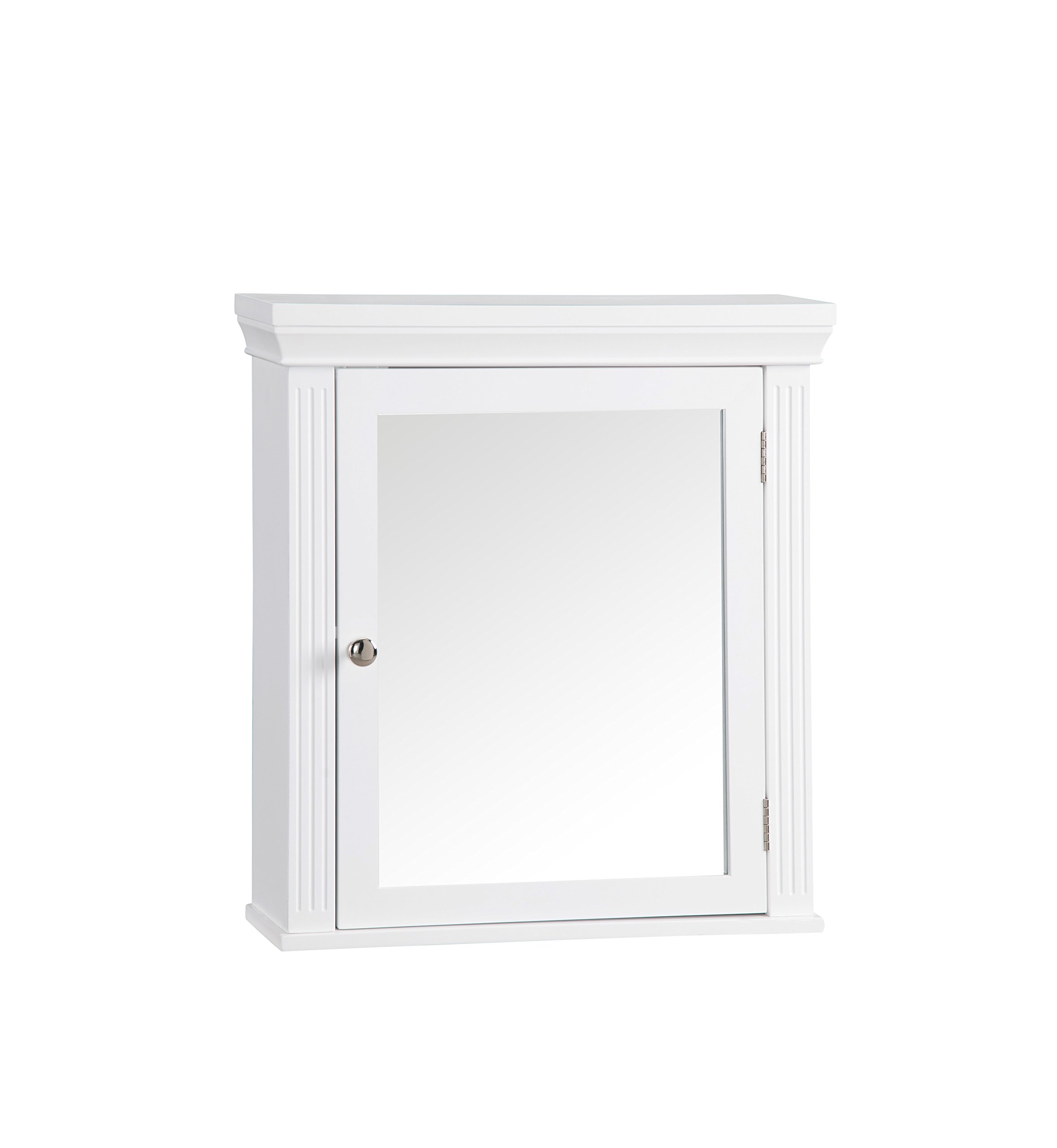 Teamson Home Stratford Wooden Mirrored Medicine Cabinet - White Bathroom Storage with Adjustable Shelves | Perfect for Small Bathrooms, Powder Rooms & Vanity Organization