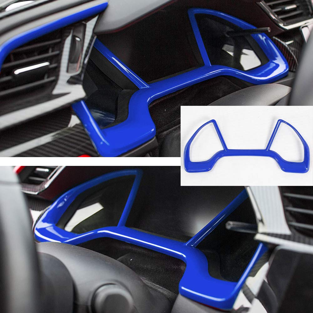 BOYUER 15PCS Interior Accessories Kit for 10th Gen Honda Civic (2016-2021) - Center Console Cover, Gear Box Trim & Decorative Stickers - Blue - Upgrade Your Car Interior Style for Daily Commute & Road Trips