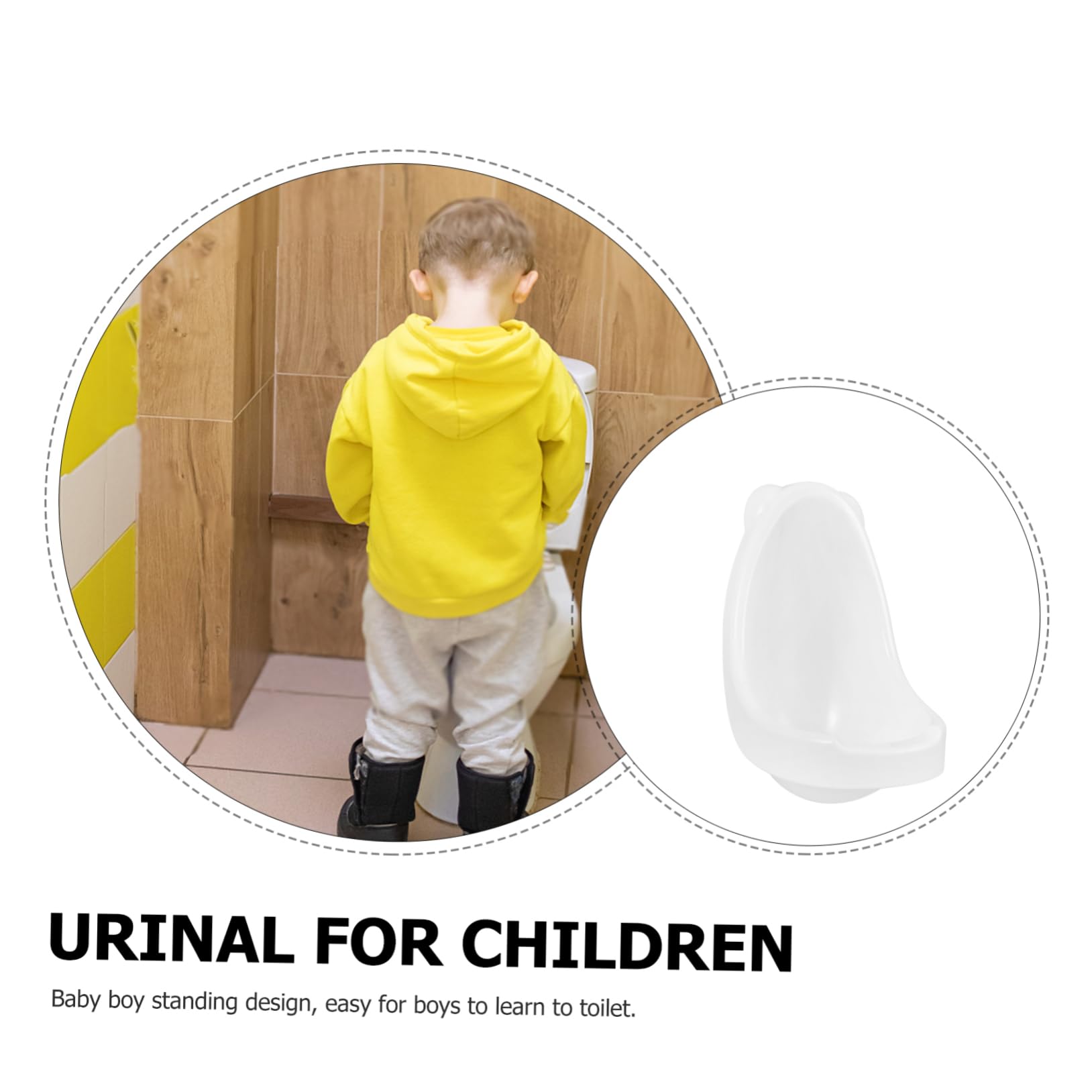 Portable Boys Urinal Potty Trainer - Adjustable Height, Anti-Splash Design, Safe & Sturdy PP Material for Toddler Potty Training | Ideal for Home, Travel & Daycare Use