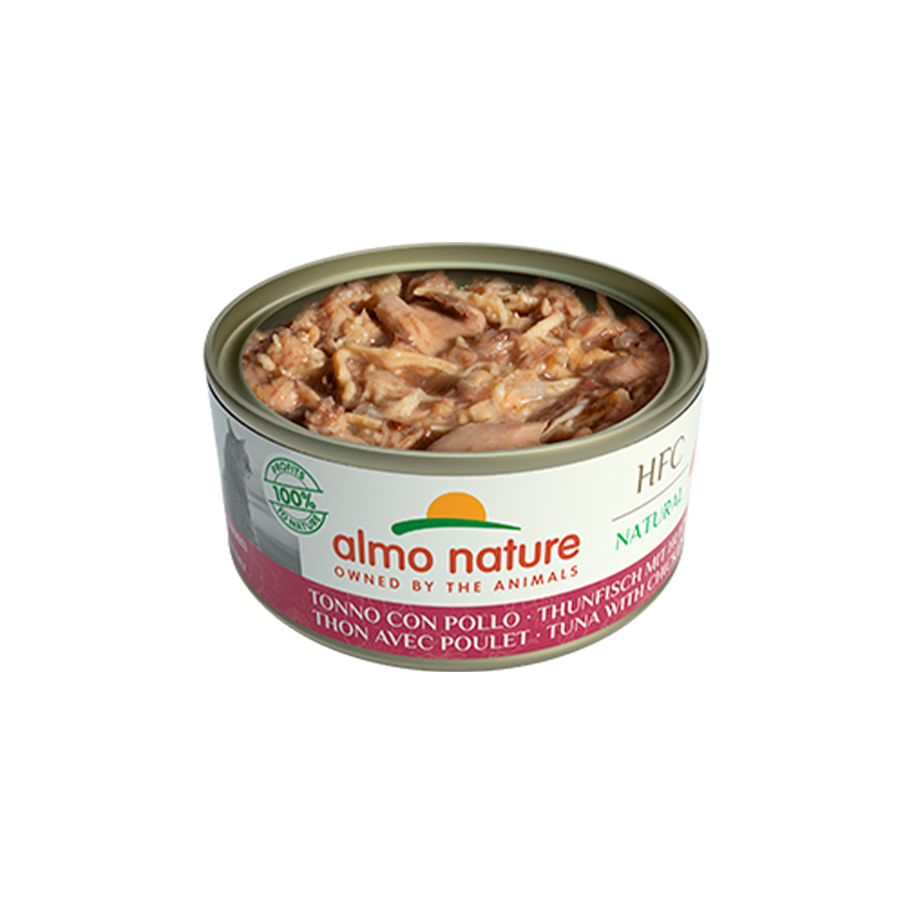 Premium HFC Natural Tuna & Chicken Wet Cat Food - Grain-Free, High Protein Canned Cat Food for Adult & Senior Cats - Perfect for Mealtime, Travel & Emergency Pet Supplies