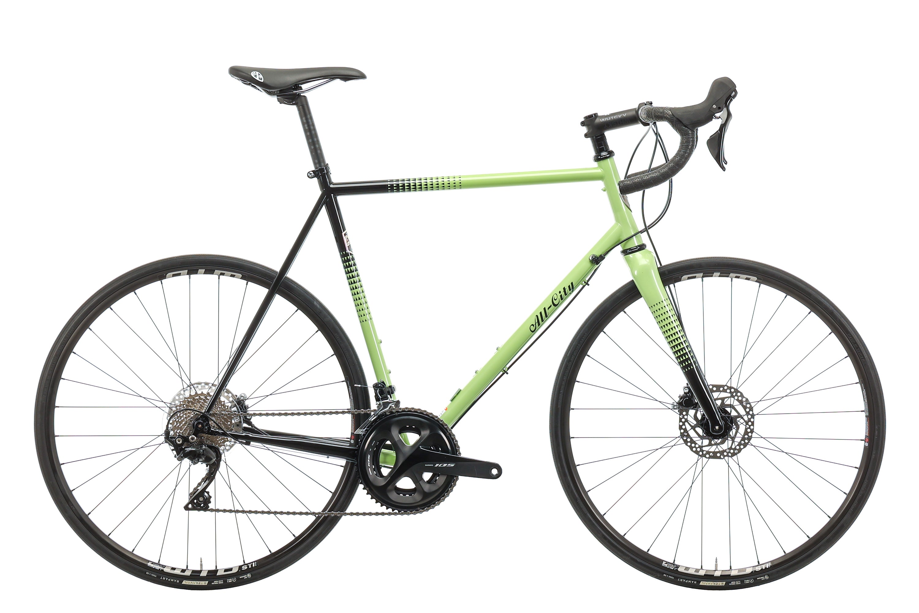 All City Zig Zag 105 Road Bike 2023 - 58cm Lightweight Aluminum Frame with Shimano 105 Groupset | Perfect for Commuting, Fitness Riding & Weekend Adventures