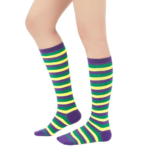 1 Pack Purple Green Yellow Stripes