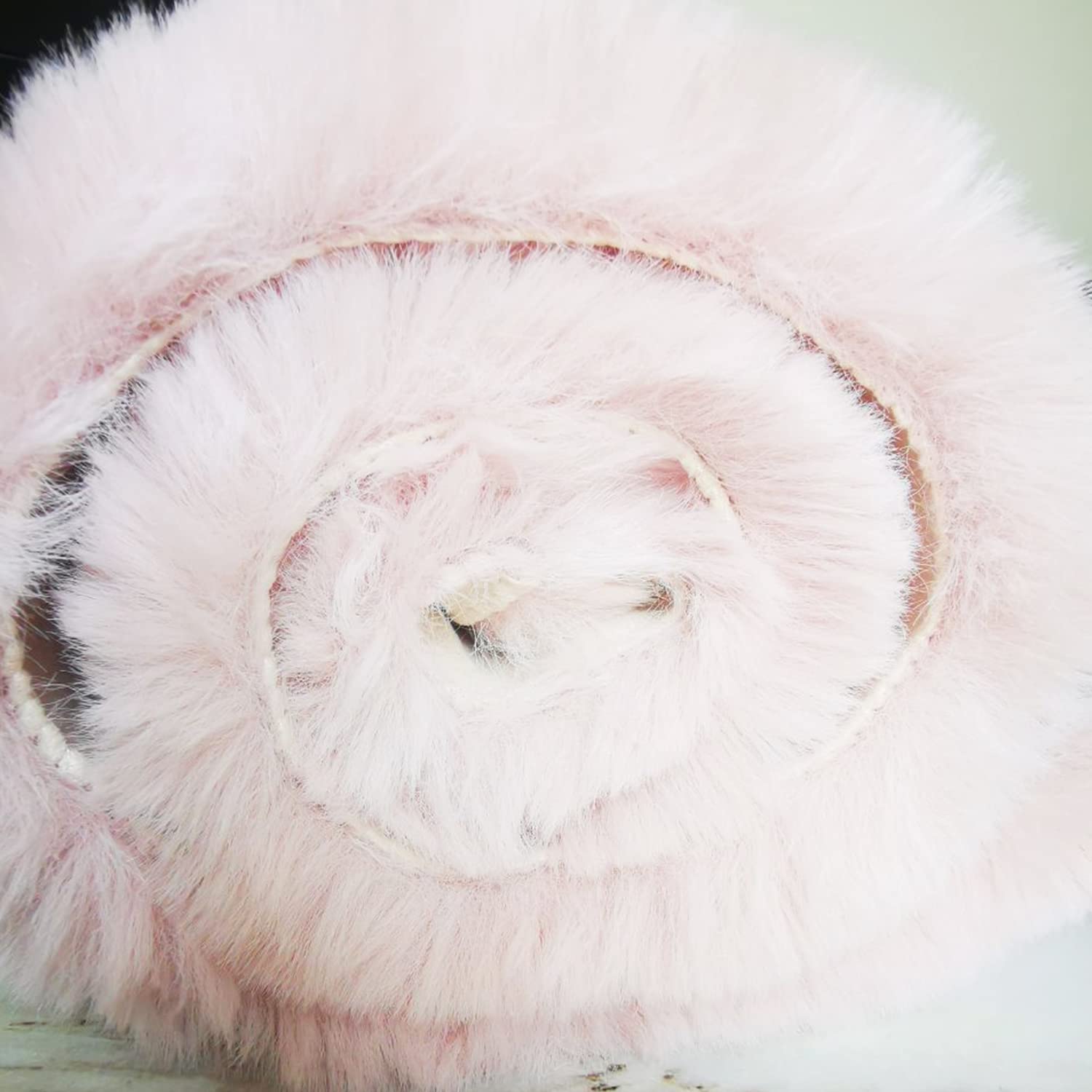 Ghouse Ultra Soft Faux Rabbit Fur Rug 5x8 Feet - Machine Washable Fluffy Area Rug for Bedroom & Living Room - Non-Shedding Pink Sheepskin Carpet - Perfect for Cozy Home Decor, Nursery & Pet-Friendly Spaces