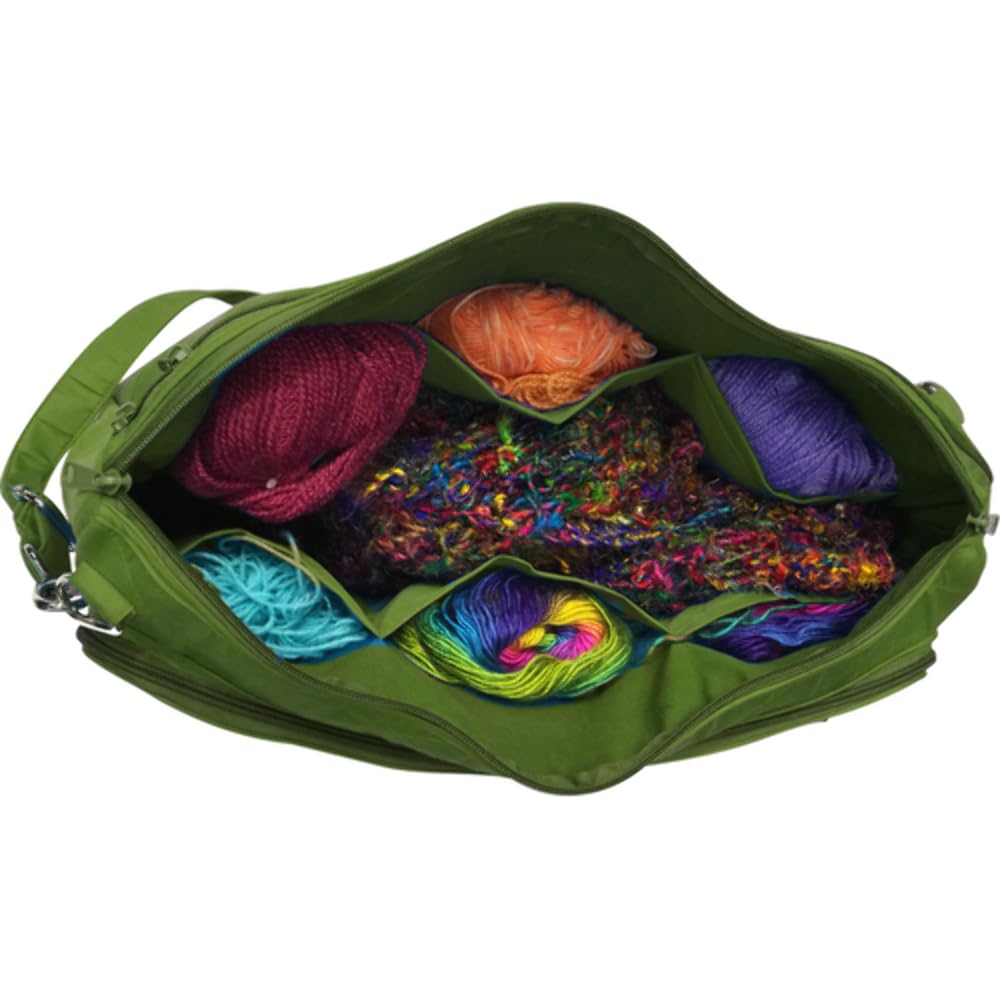Yazzii Premium Red Knitting Bag - Large Yarn Storage Organizer for Crochet & Knitting Projects | Perfect for Crafters, Travel & Home Organization