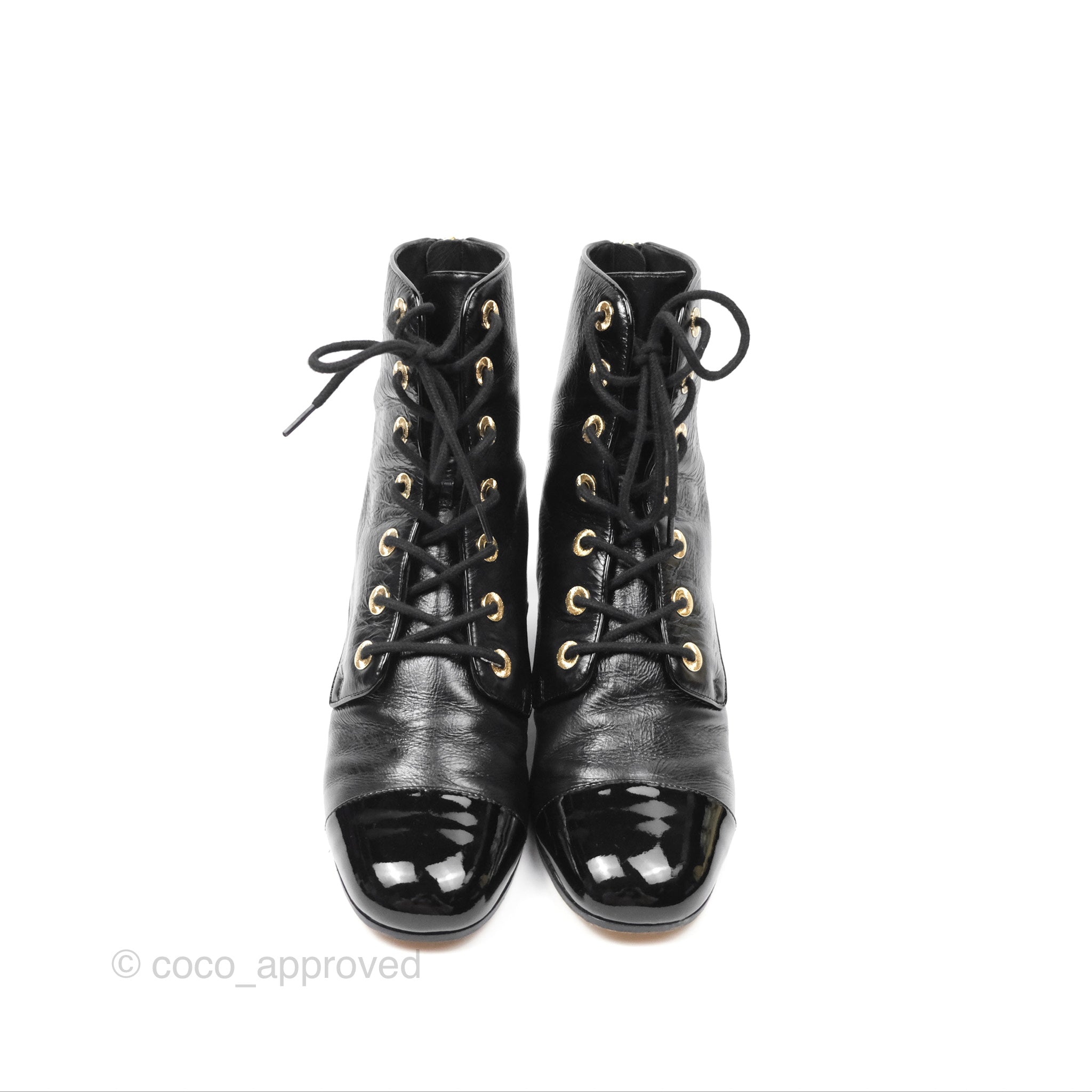 Chanel CC Calfskin Short Boots Black Size 39 Women's Luxury Ankle Boots for Fall Winter Fashion & Casual Outfits