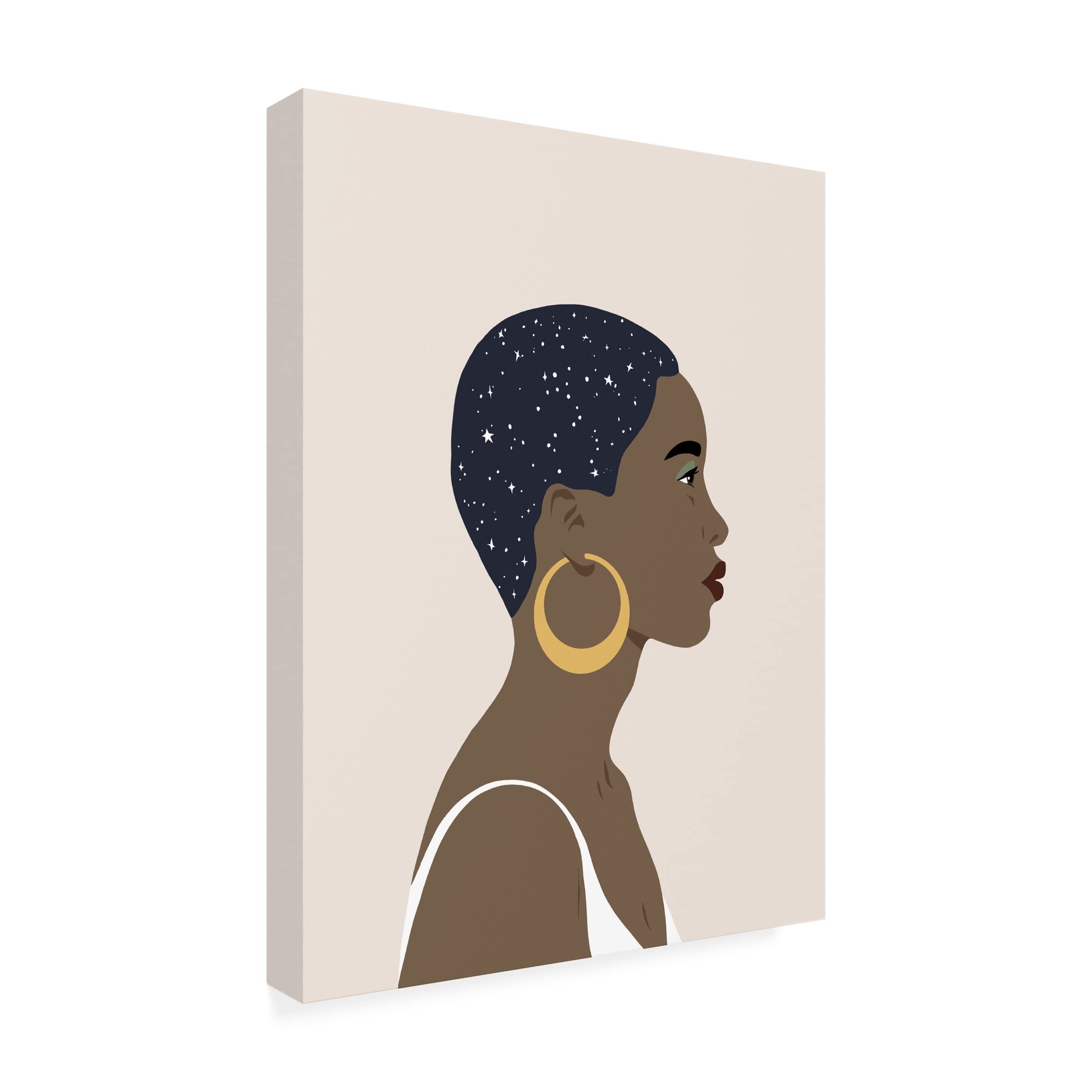 Annie Warren Heavenly Hair IV Canvas Art Print - Premium Trademark Fine Art Wall Decor for Living Room, Bedroom & Office