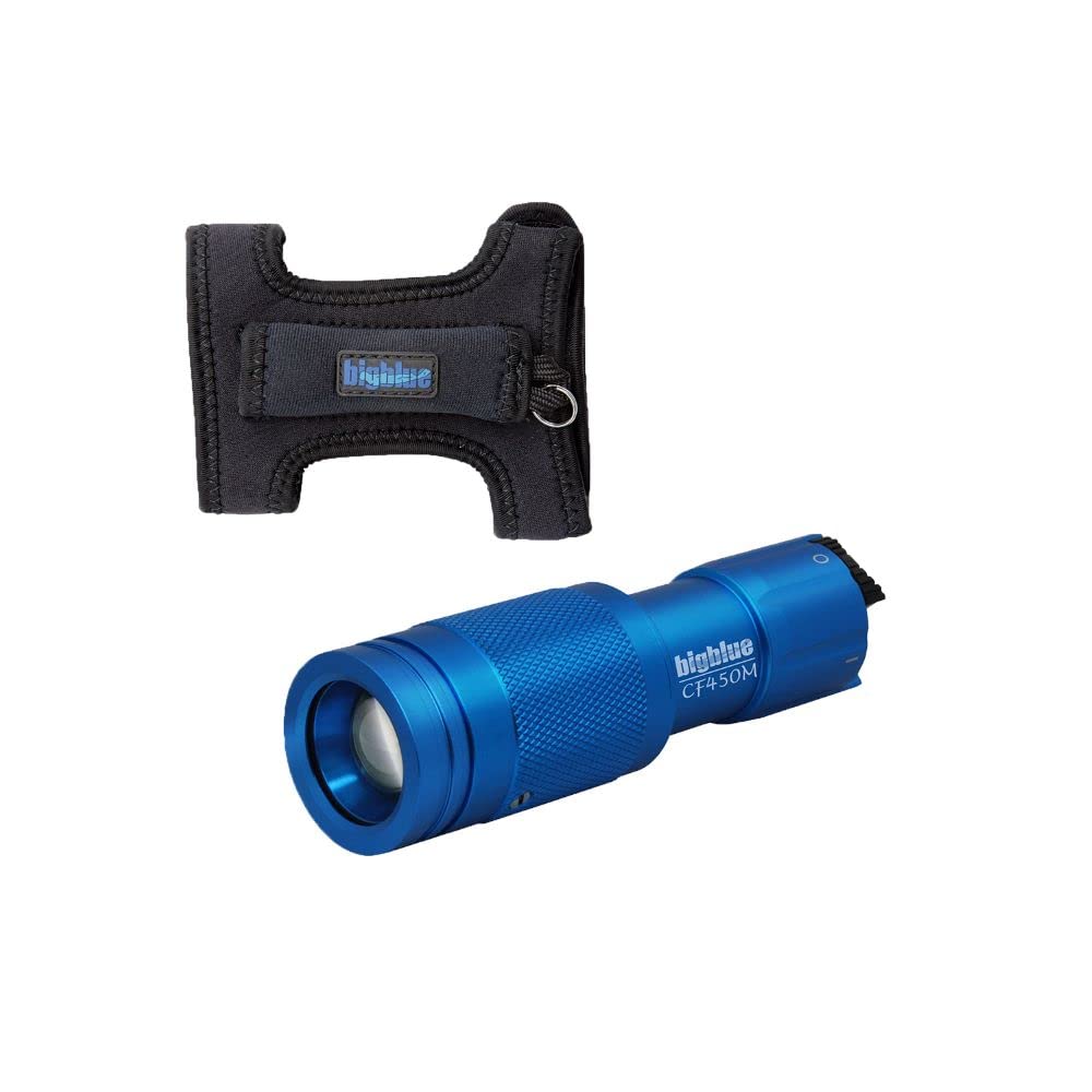 BigBlue CF450 Mini 450 Lumens LED Flashlight with Batteries & Gloves - Compact, Bright Light for Camping, Hiking, Emergency & Outdoor Adventures