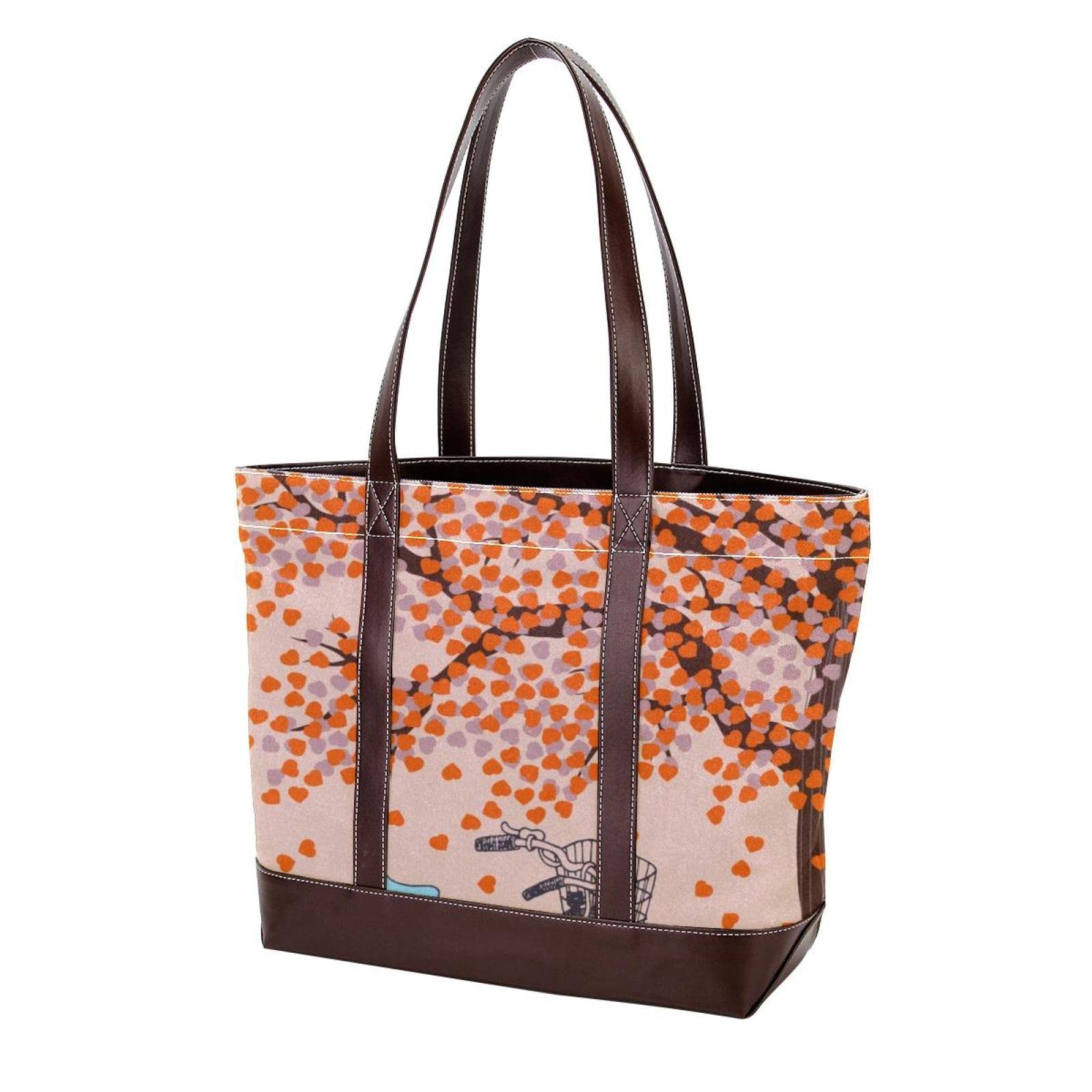 Stylish Galaxy Print Large Leather Canvas Tote Bag for Women - Durable Top Handle Shoulder Satchel Hobo Purse - Perfect for Work, Travel & Shopping