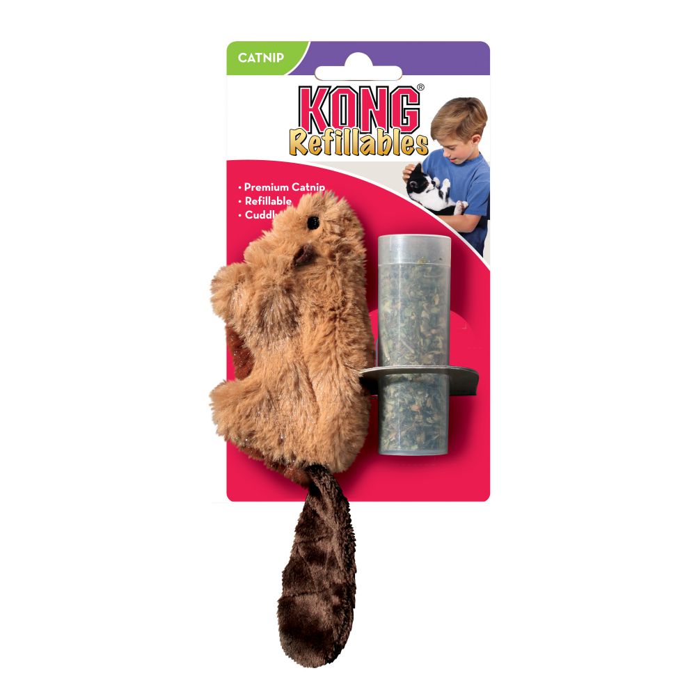 Beaver Cat Toy Refillable - Interactive Chew Toy for Kittens & Adult Cats - Perfect for Playtime & Dental Health