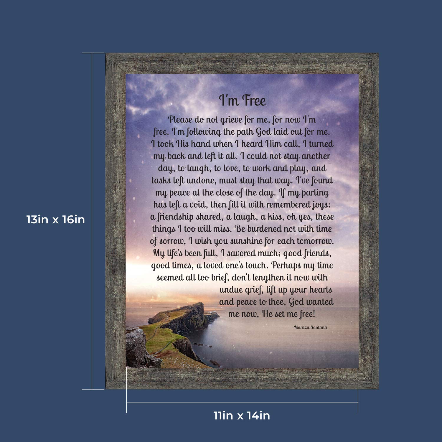 Memorial Picture Frame for Mom - Sympathy Bereavement Gift for Home Décor