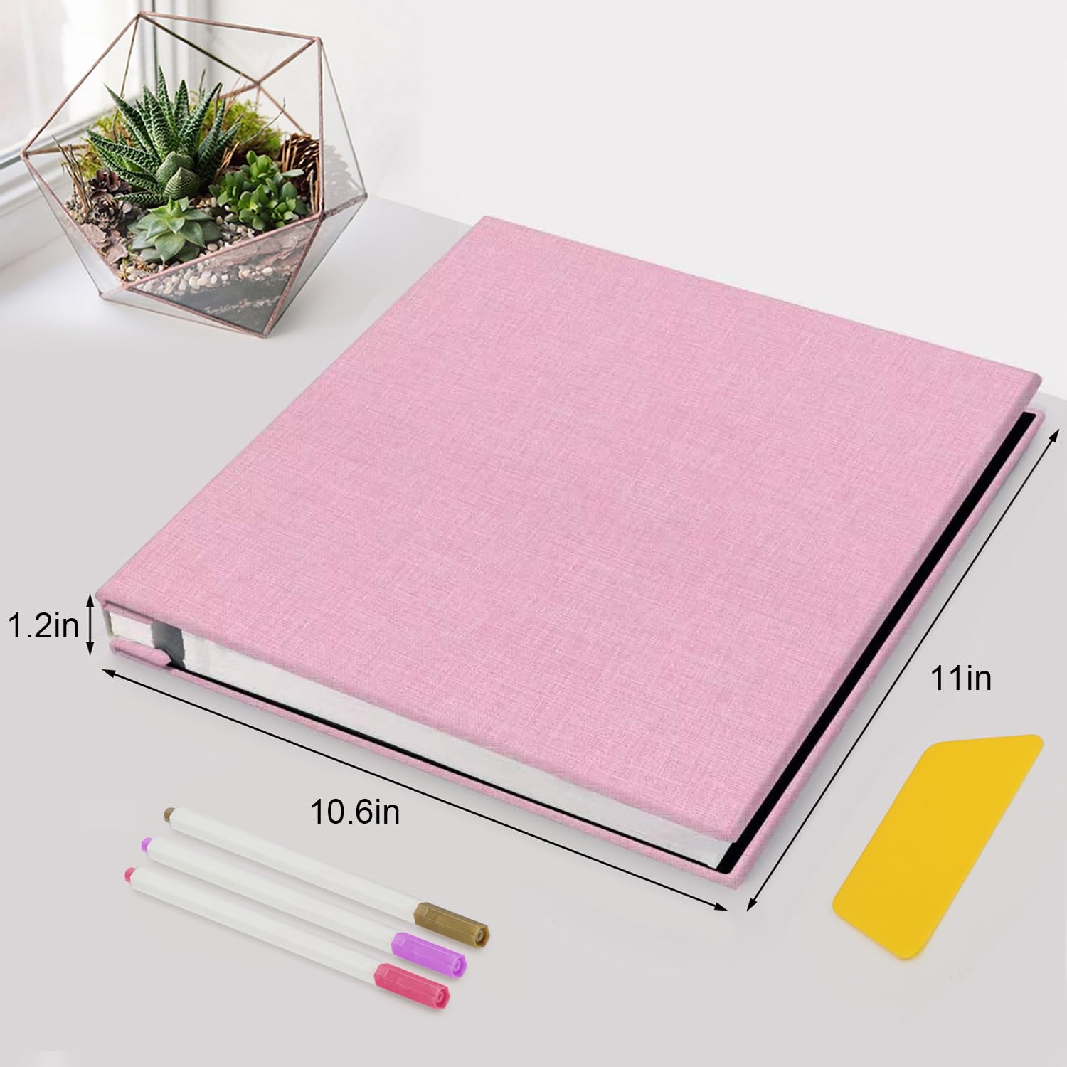 Self-Adhesive Photo Album with 60 Magnetic Sticky Pages - Holds 8x10, 5x7, 4x6, 6x8 & 3x5 Photos - Large Scrapbook for Family Memories, Wedding Albums & Baby Pictures - Perfect for Preserving Special Moments & Creating DIY Memory Books