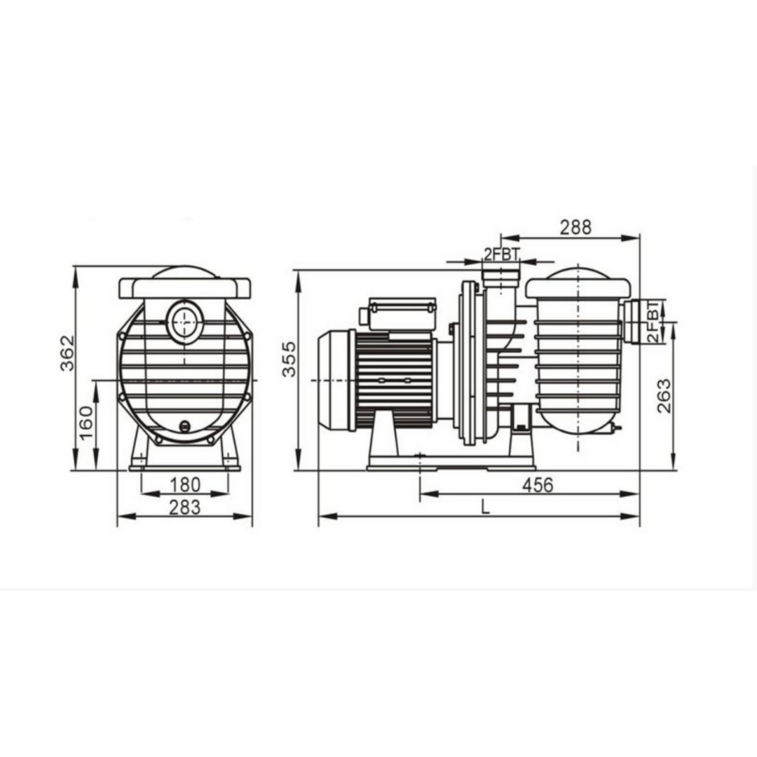 Best Swimming Pool Pump for Pools up to 70,000L - High Performance, Energy Efficient Water Pump for Inground & Above Ground Pools - Perfect for Backyard, Residential & Commercial Use