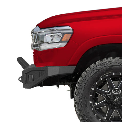 Hooke Road 19-24 Ram 1500 Full Width Front Bumper (Excludes EcoDiesel, Rebel & TRX) - Heavy Duty Off-Road Replacement for Enhanced Protection & Style - Perfect for Trail Riding & Truck Upgrades