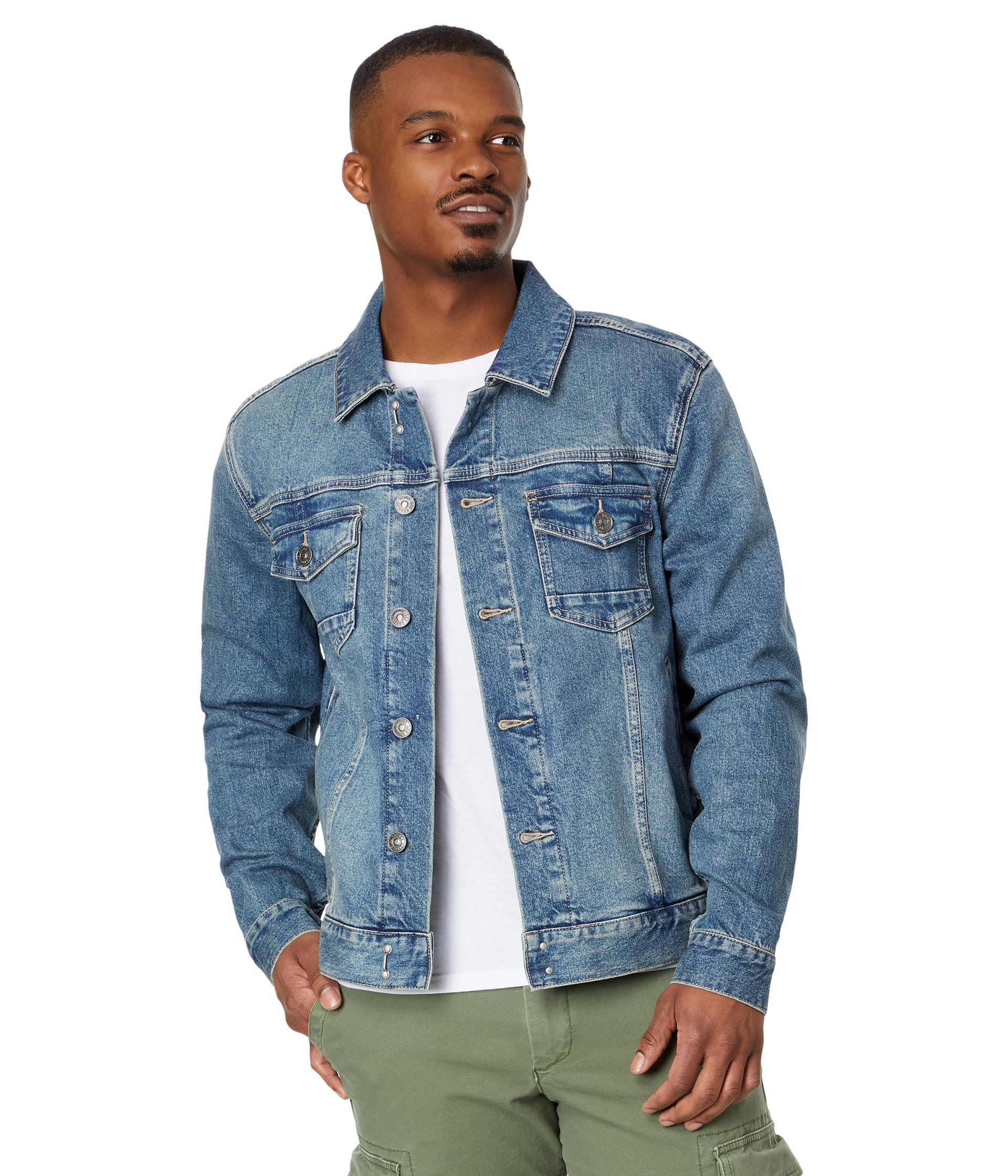 PAIGE Men's Scout Denim Jacket - Lightweight Distressed Denim Jacket for Men, Casual & Stylish Outerwear - Perfect for Everyday Wear, Date Nights & Outdoor Adventures