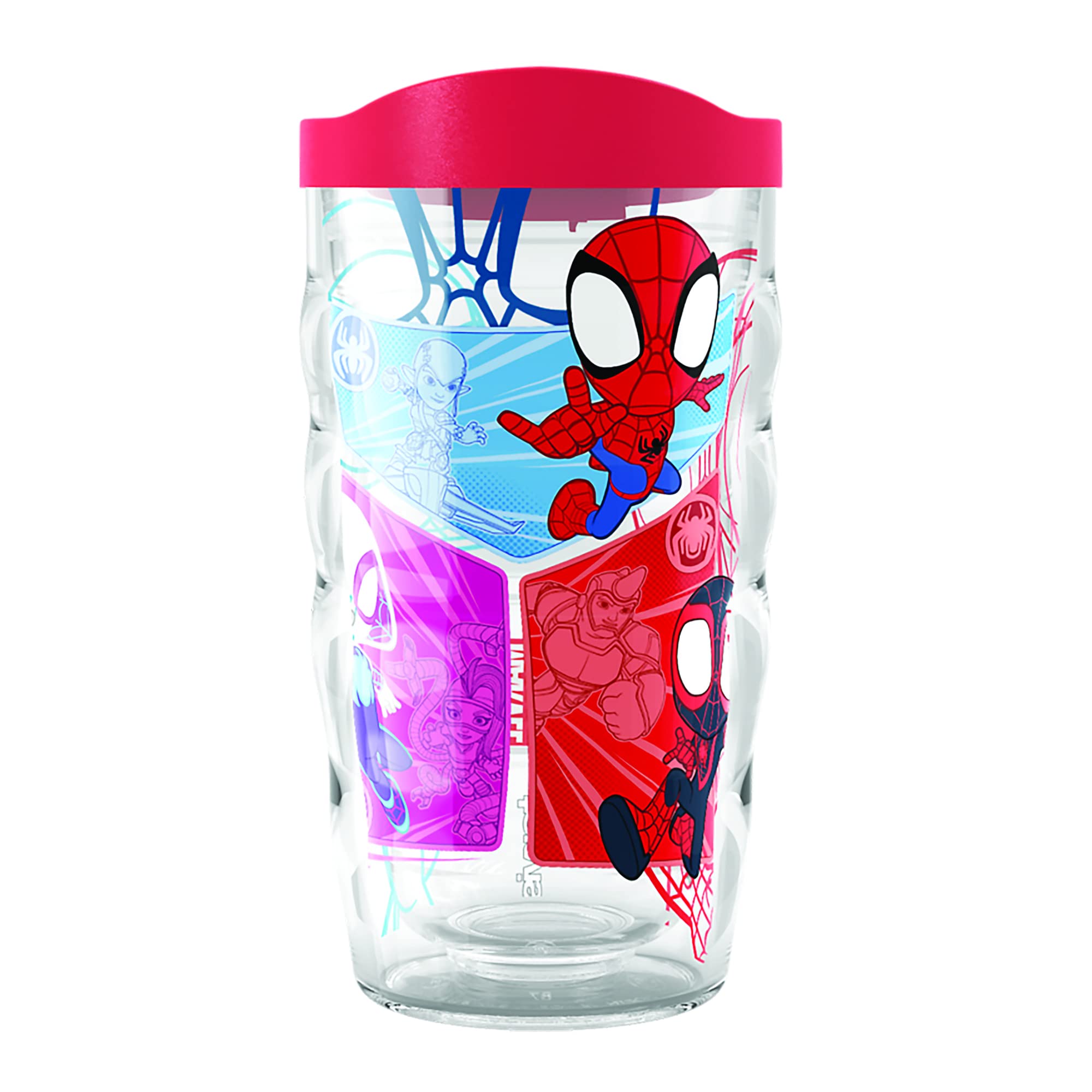 Tervis Marvel Spider-Man Spidey and Friends 10oz Double-Walled Insulated Tumbler - Keeps Drinks Hot & Cold for 24 Hours - BPA-Free Travel Mug - Perfect for Coffee, Tea, or Smoothies - Made in USA - Classic Wavy Design