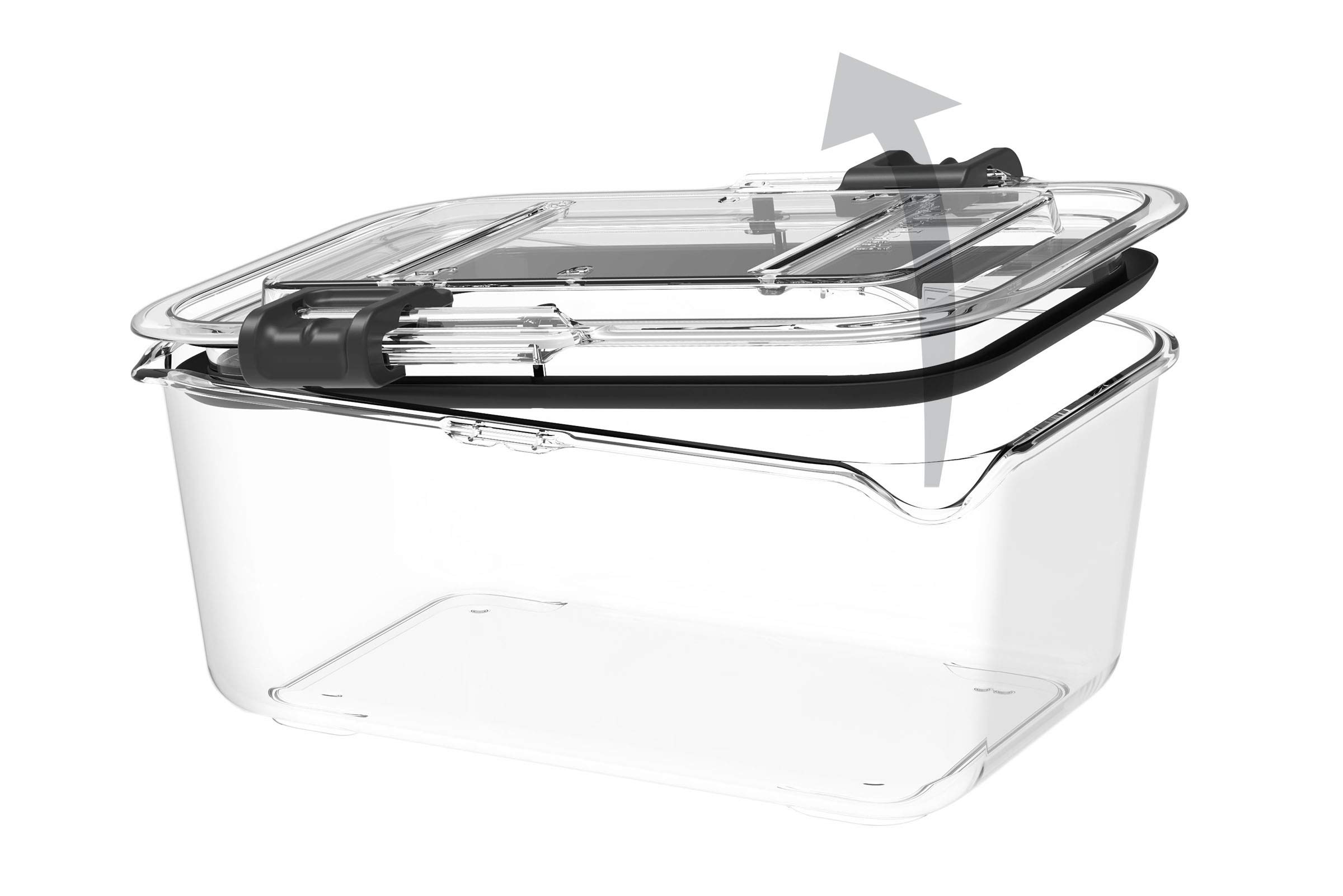13 Cup BPA-Free Tritan Food Storage Container with Secure Latch Lock - Airtight & Leakproof for Meal Prep, Leftovers & Pantry Organization - Clear Plastic Kitchen Storage Bin for Home & Office Use