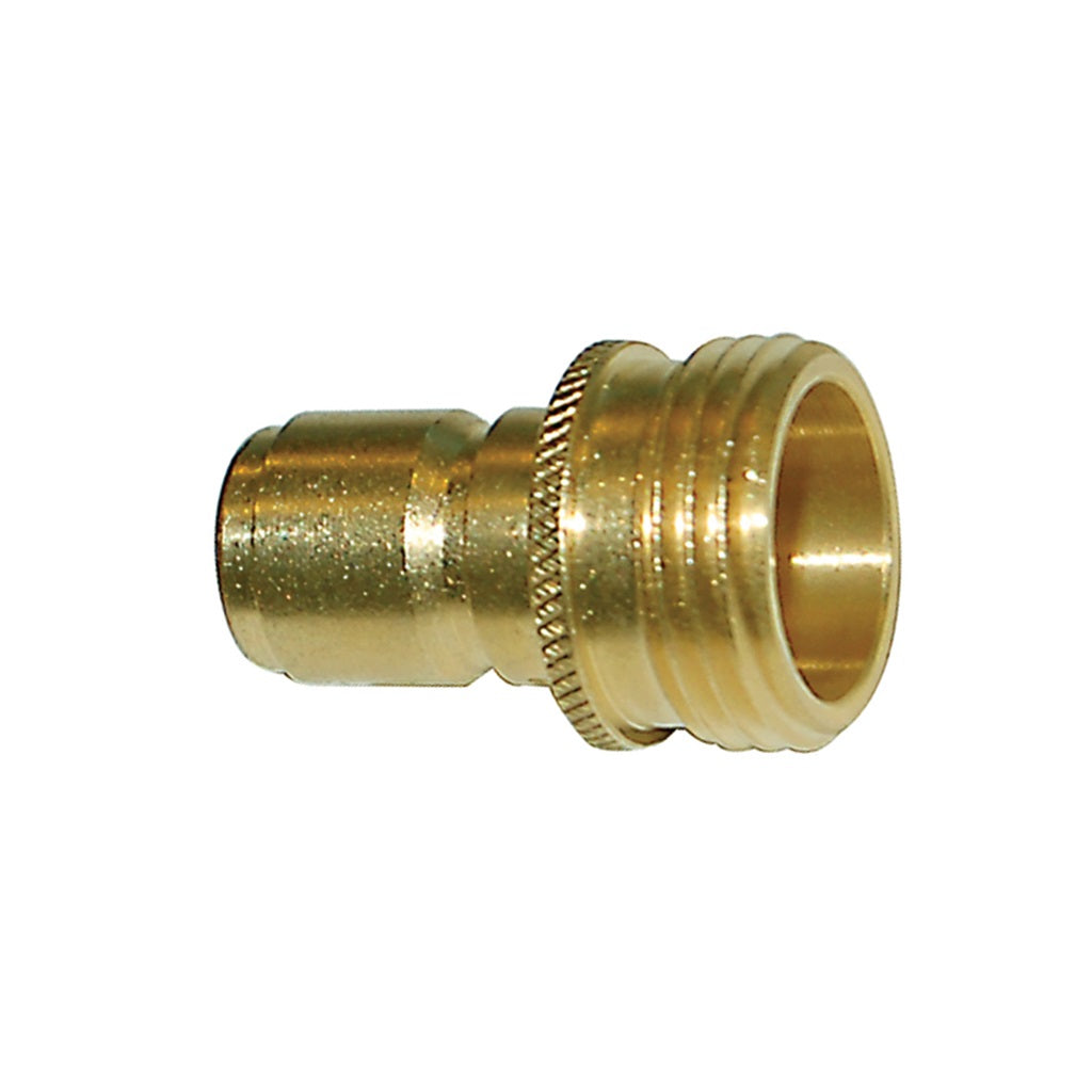 Brass Garden Hose Straight Through Nipple for Male Connectors - CPST GHTB Fitting - Perfect for Outdoor Watering, Irrigation Systems & DIY Plumbing Projects