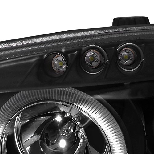 SPEC-D TUNING LHP-MX501JM-TM Black Halo LED Projector Headlights for Mazda Miata MX5 (1990-2005) - High Performance Aftermarket Headlights for Night Driving & Car Upgrades