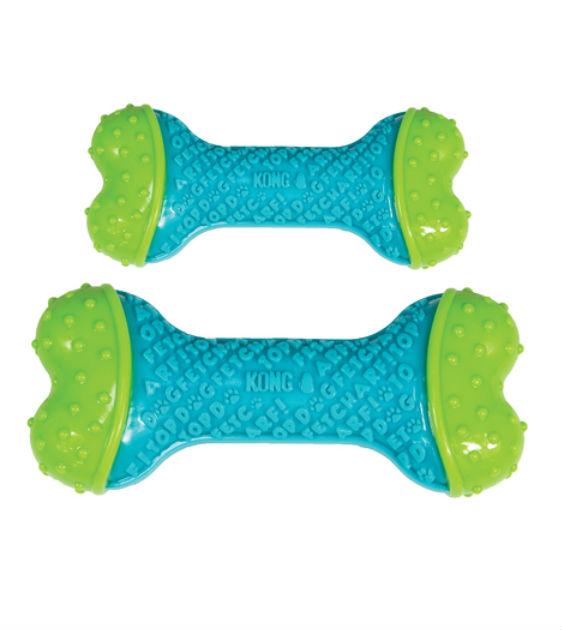 Kong CoreStrength Interactive Dog Chew Toy - Durable Rubber Bone for Aggressive Chewers - Perfect for Large Dogs, Puppy Teething & Training - Indoor & Outdoor Play