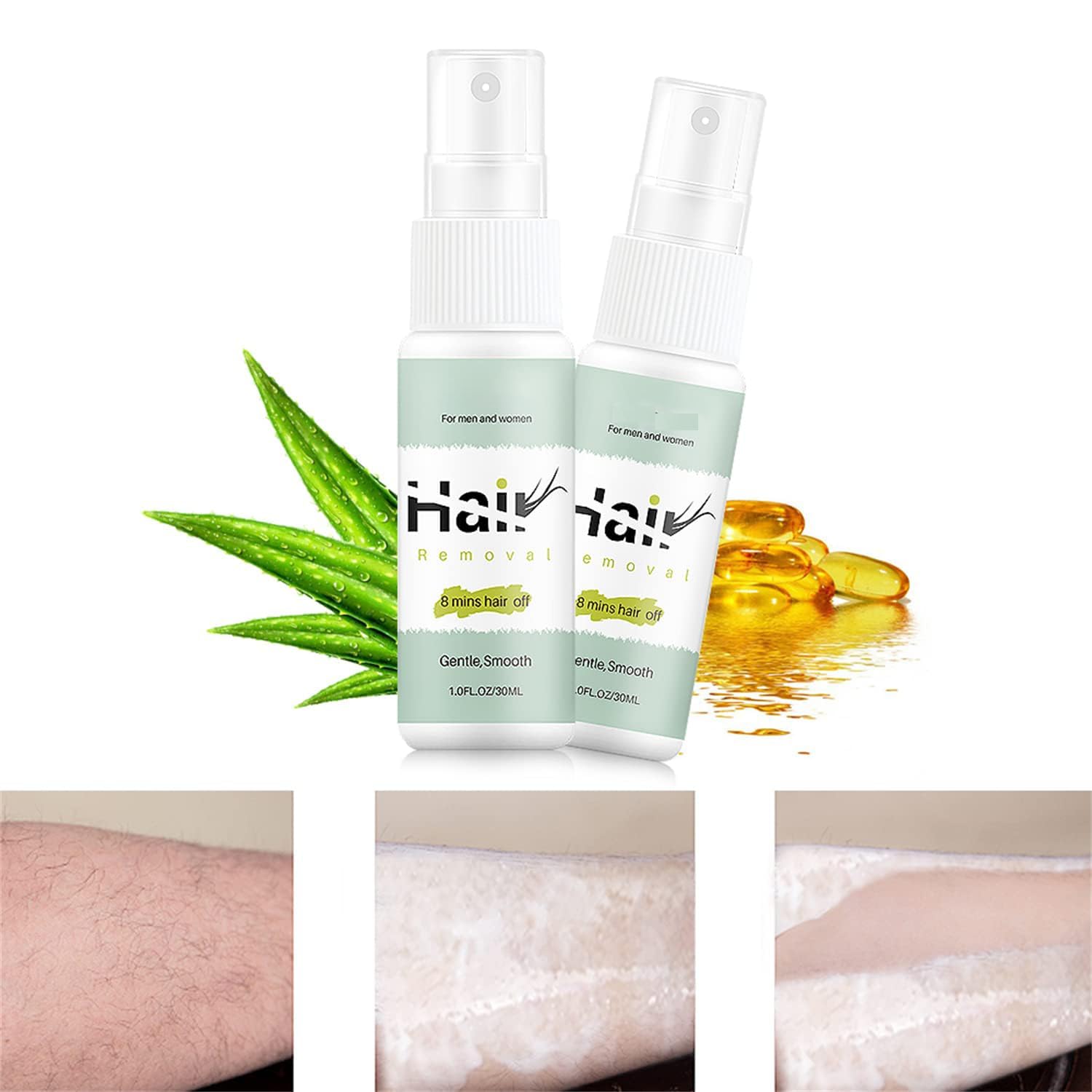 Best Hair Remover for Women - Permanent Hair Growth Inhibitor Spray for Face & Body | Painless Hair Removal for Smooth Skin at Home