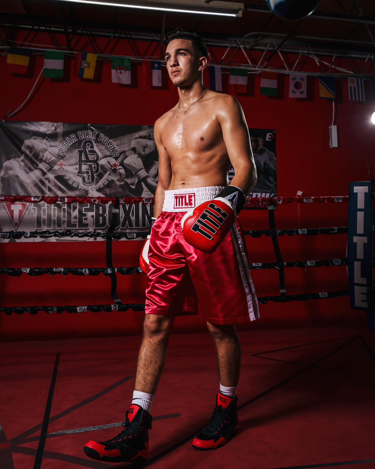 TITLE Boxing Charged Shoes - Lightweight Training Shoes for Boxing, MMA & Fitness - High-Performance Workout Sneakers for Men & Women - Perfect for Gym, Running & Combat Sports