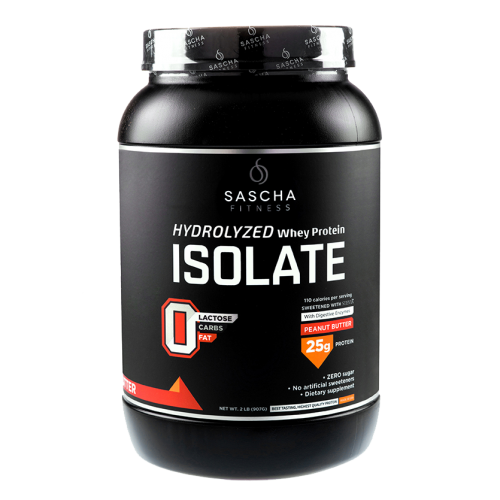 SASCHA FITNESS Premium Whey Protein Isolate Powder - Low Carb, High Protein for Muscle Recovery & Growth - Ideal for Post-Workout, Weight Loss & Bodybuilding