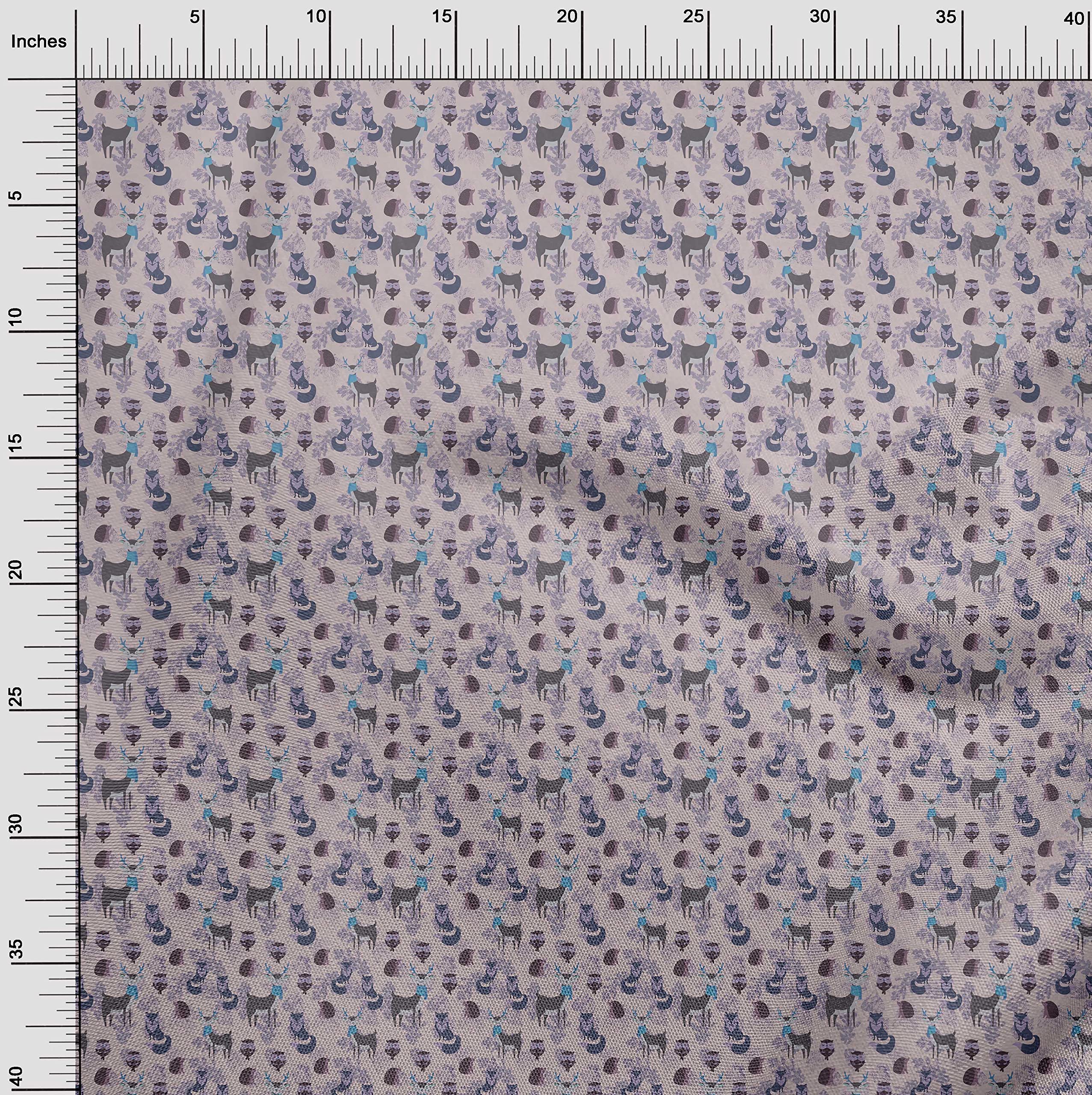 oneOone 100% Cotton Cambric Fabric - Pale Pink Printed Dress Material, 42 Inch Wide by The Yard | Perfect for Autumn Dresses, Blouses & DIY Fashion Projects
