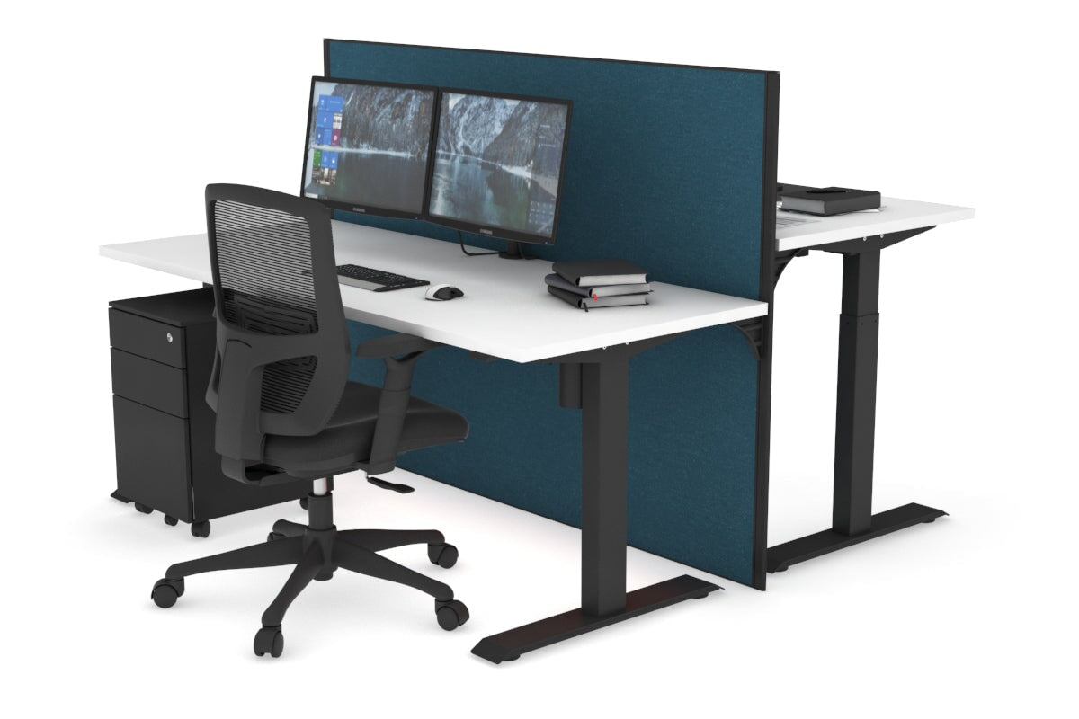 Just Right Height Adjustable 2 Person Workbench [47.2'' x 27.6''] - Perfect for Garage, Workshop & Office Collaboration