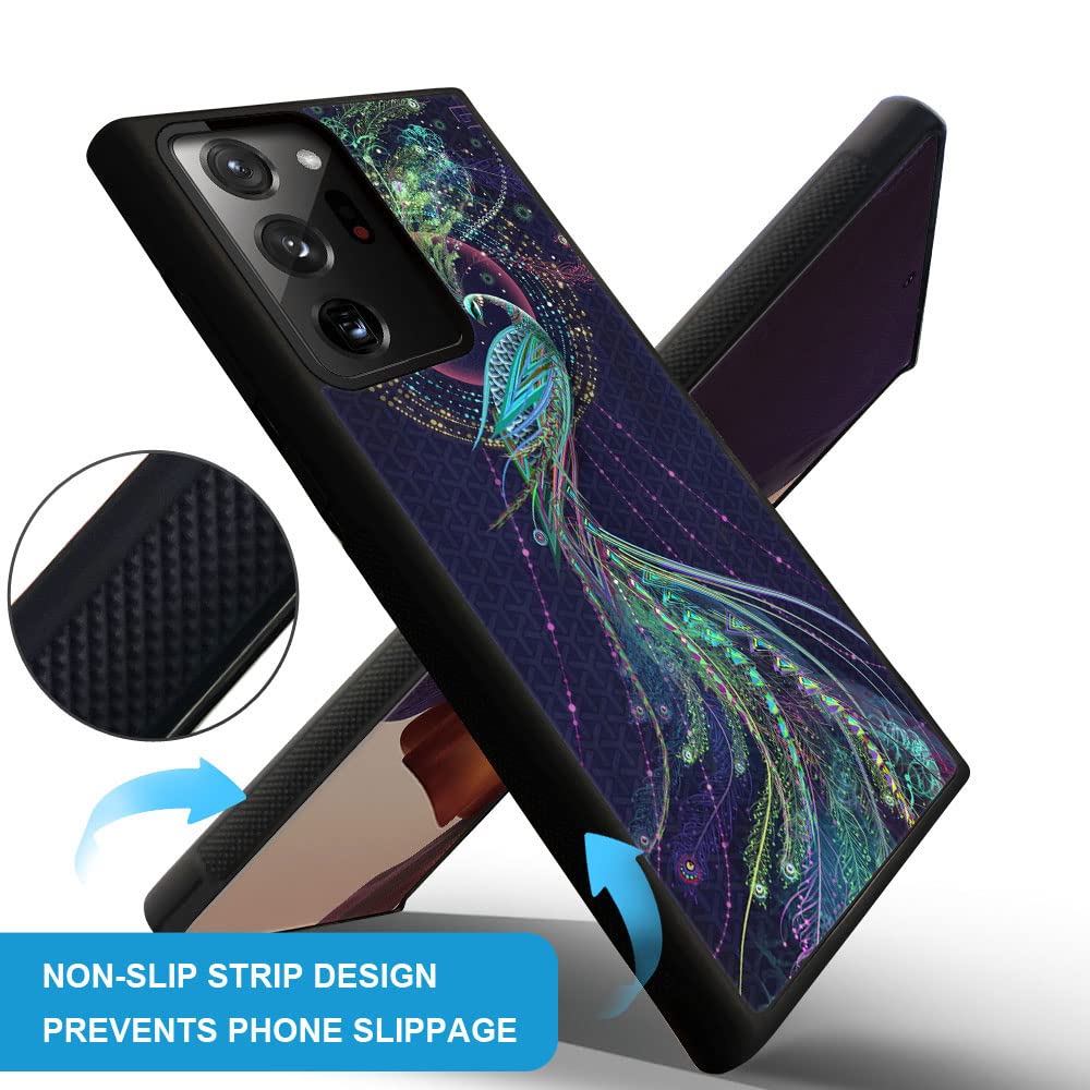 Peacock Pattern Samsung Galaxy Note 20 Ultra Case for Girls | Protective Phone Cover for Note 20 Plus/Note 20+ 6.9-inch | Perfect for Everyday Use, School & Travel
