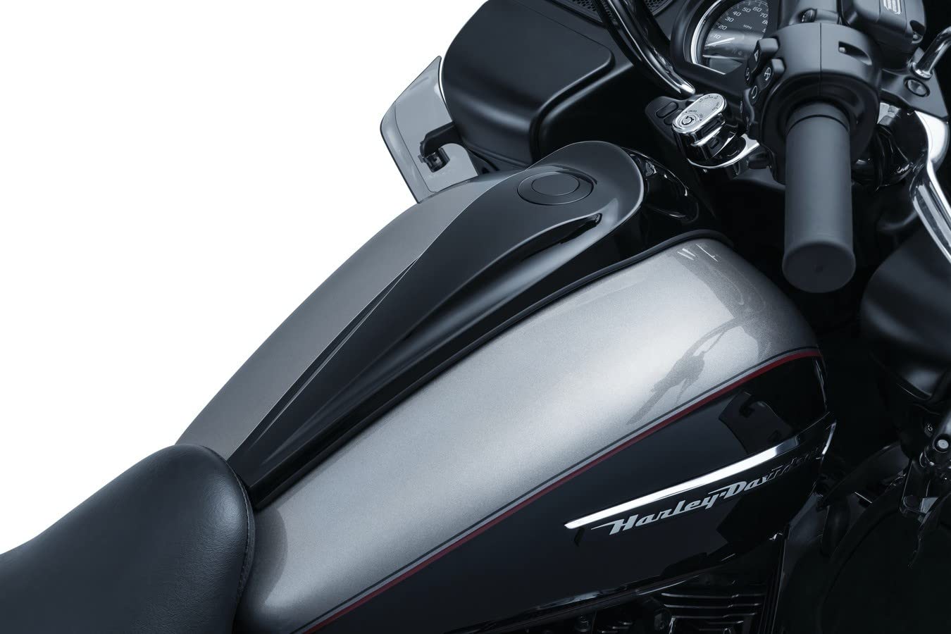 Kuryakyn 5689 Gloss Black Motorcycle Dash Console for Harley-Davidson 2008-2016 | Signature Series by Jim Nasi | Perfect for Customizing Cruiser & Touring Bikes