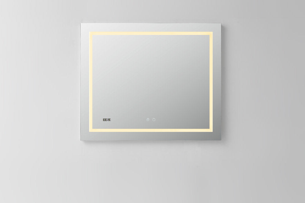 Aquadom Daytona 40x30 Inch LED Lighted Bathroom Mirror with Anti-Fog - Modern Vanity Mirror for Makeup & Shaving - Perfect for Bathrooms, Bedrooms & Dressing Rooms