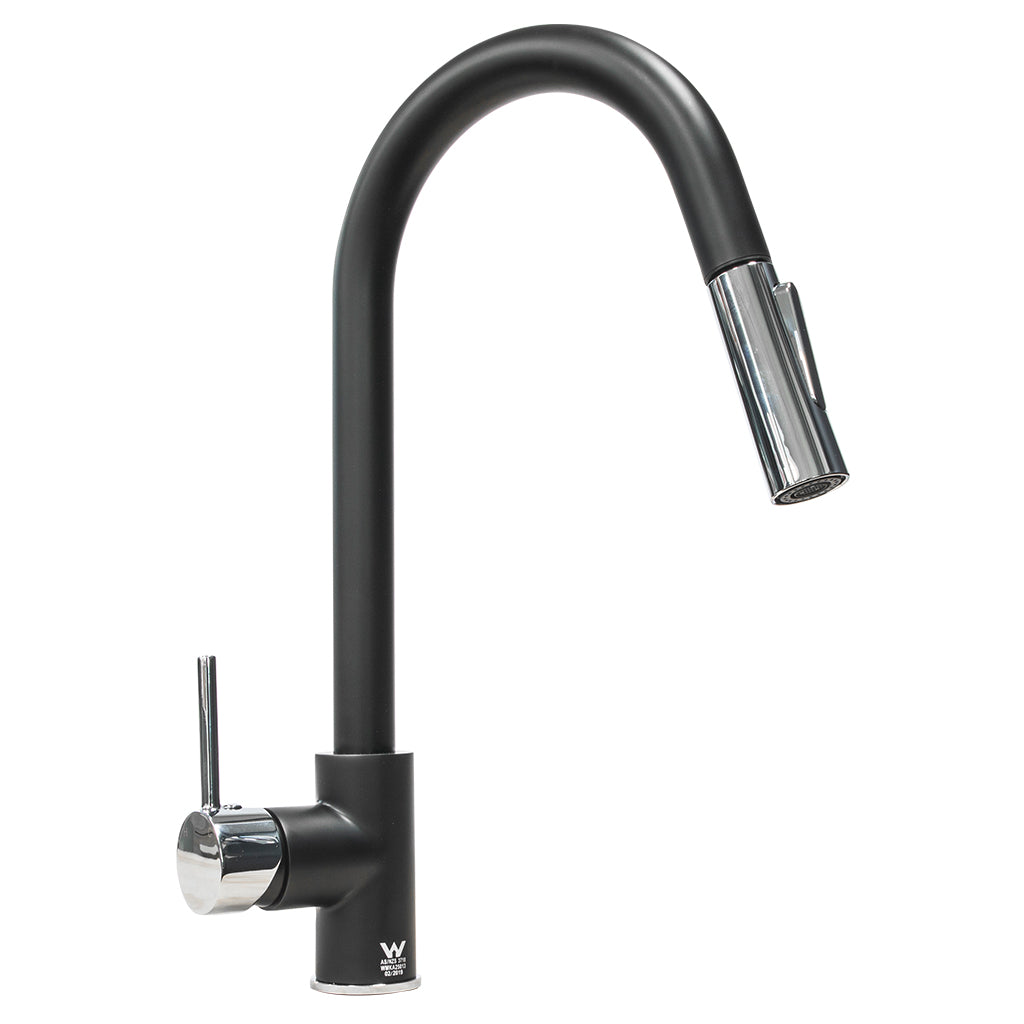 Premium Gooseneck Kitchen Faucet - High Arc Pull Down Sprayer with 360° Swivel for Modern Sink - Perfect for Washing Dishes, Filling Pots & Cleaning Countertops