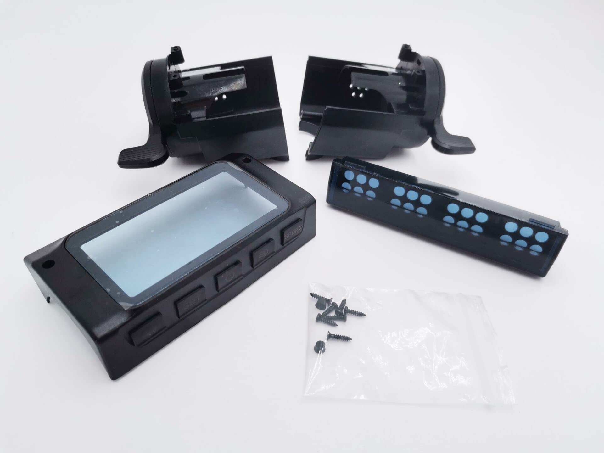 KUGOO S1 S2 S3 Electric Scooter Accessories Kit - Plastic Screen Cover, Left/Right Thumb Handles & Lamp Housing Replacement Parts | Perfect for Commuting, Urban Travel & Scooter Maintenance
