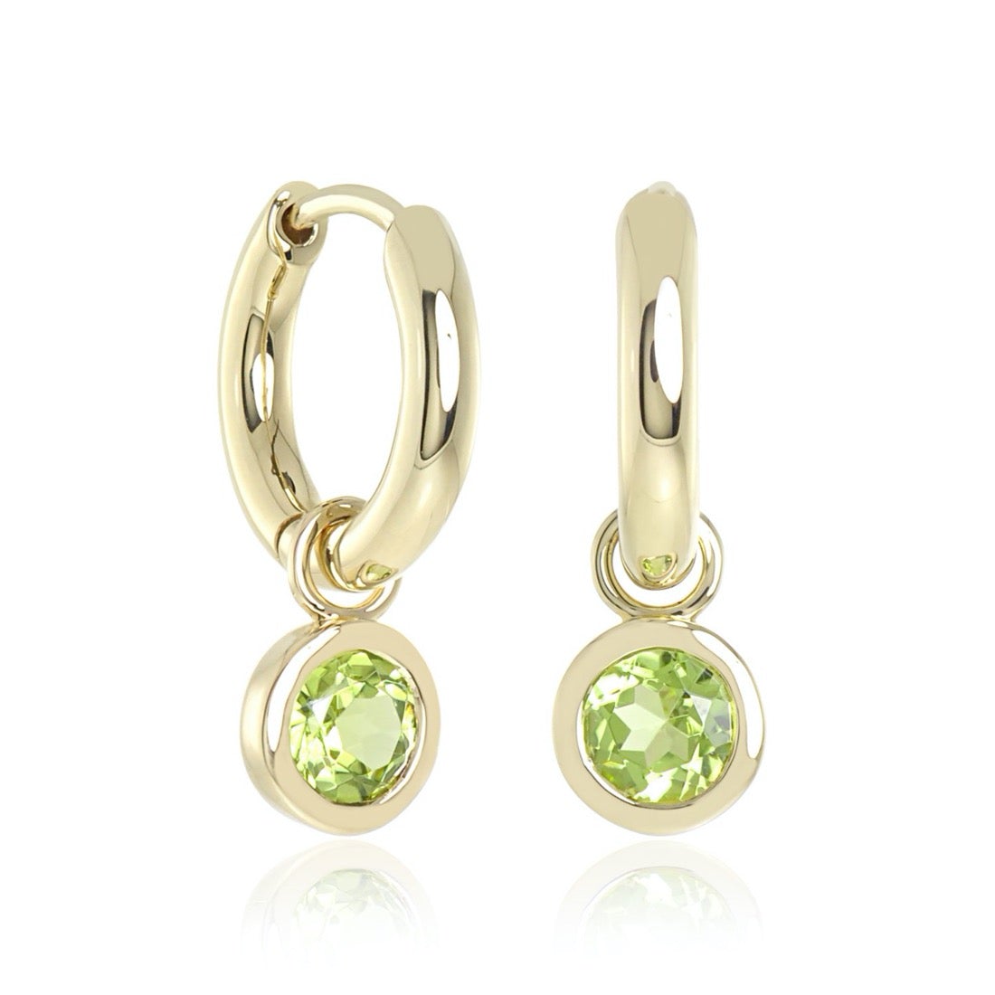 Peridot Droplet Hoop Earrings - Dainty Green Gemstone Jewelry for Women, Perfect for Everyday Wear, Parties & Special Occasions
