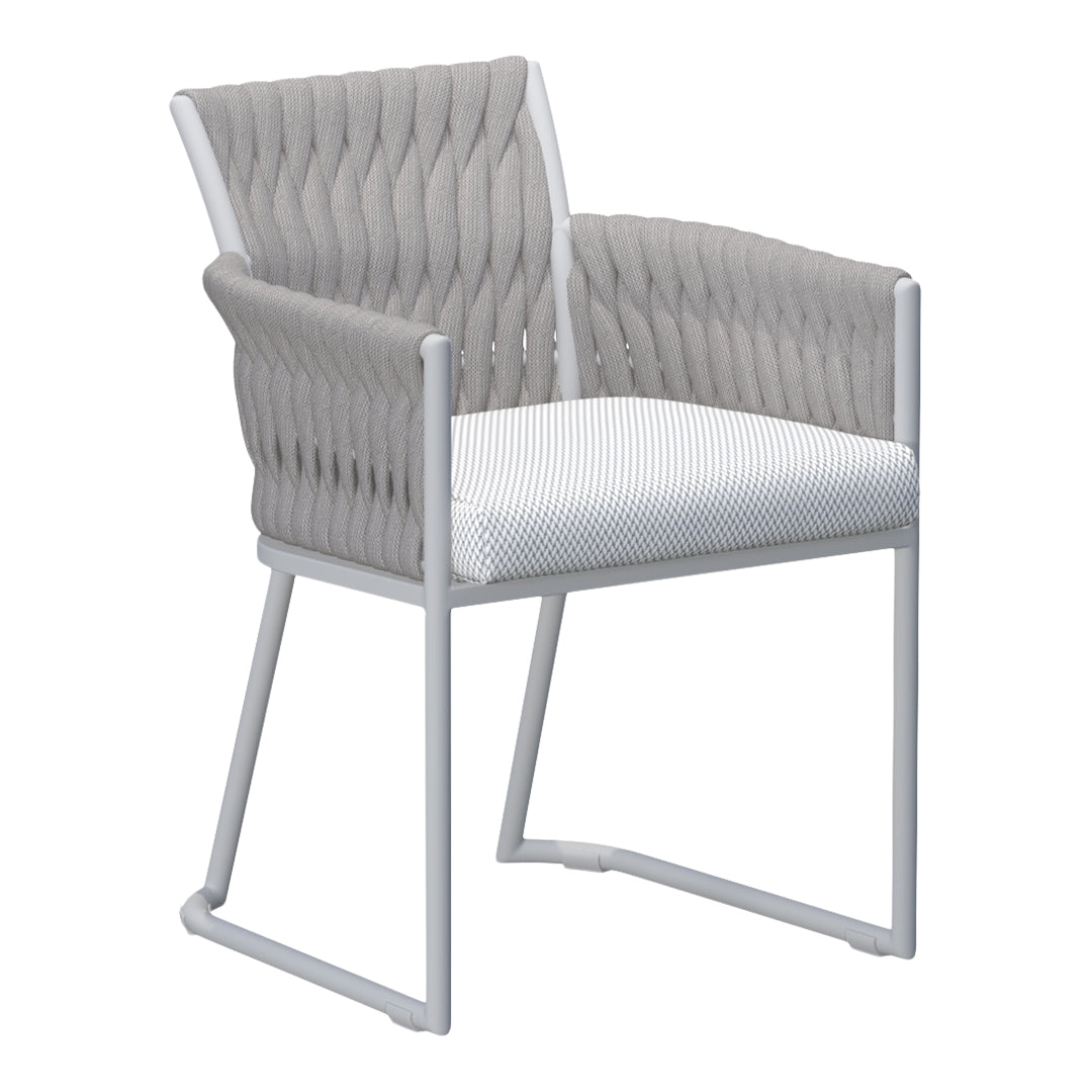 Outdoor Wicker Dining Armchair - Patio, Garden, Poolside & Backyard Seating - Weather-Resistant Rattan Chair for Relaxing & Entertaining